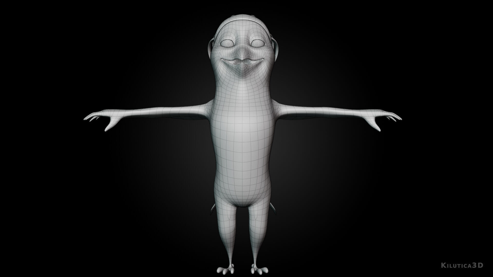 Chibi Cockatoo - 3D White - Rigged Cartoon Bird Low-poly 3D model_10