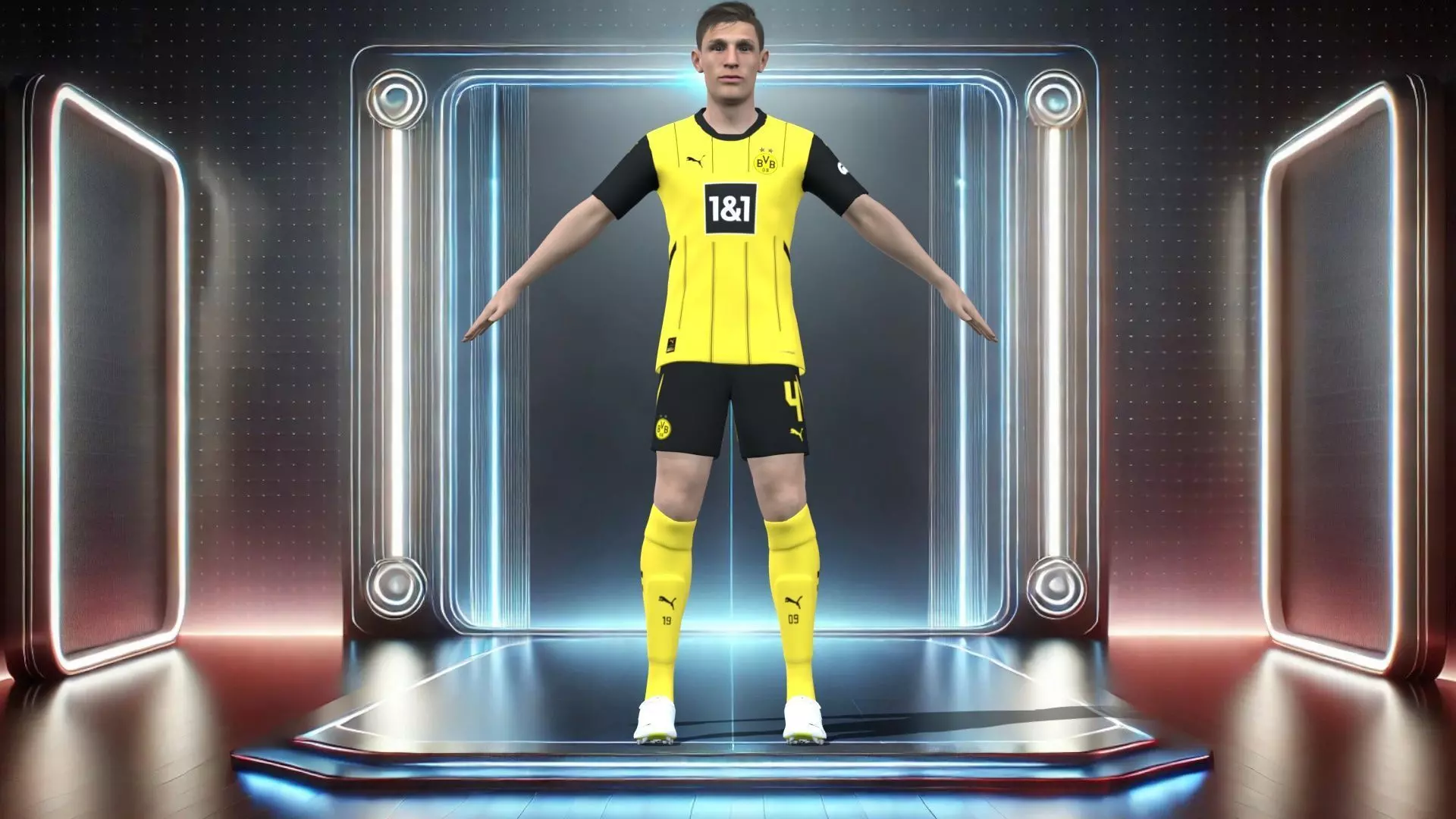 3D Rigged Nico Schlotterbeck Dortmund 2025 Low-poly 3D model