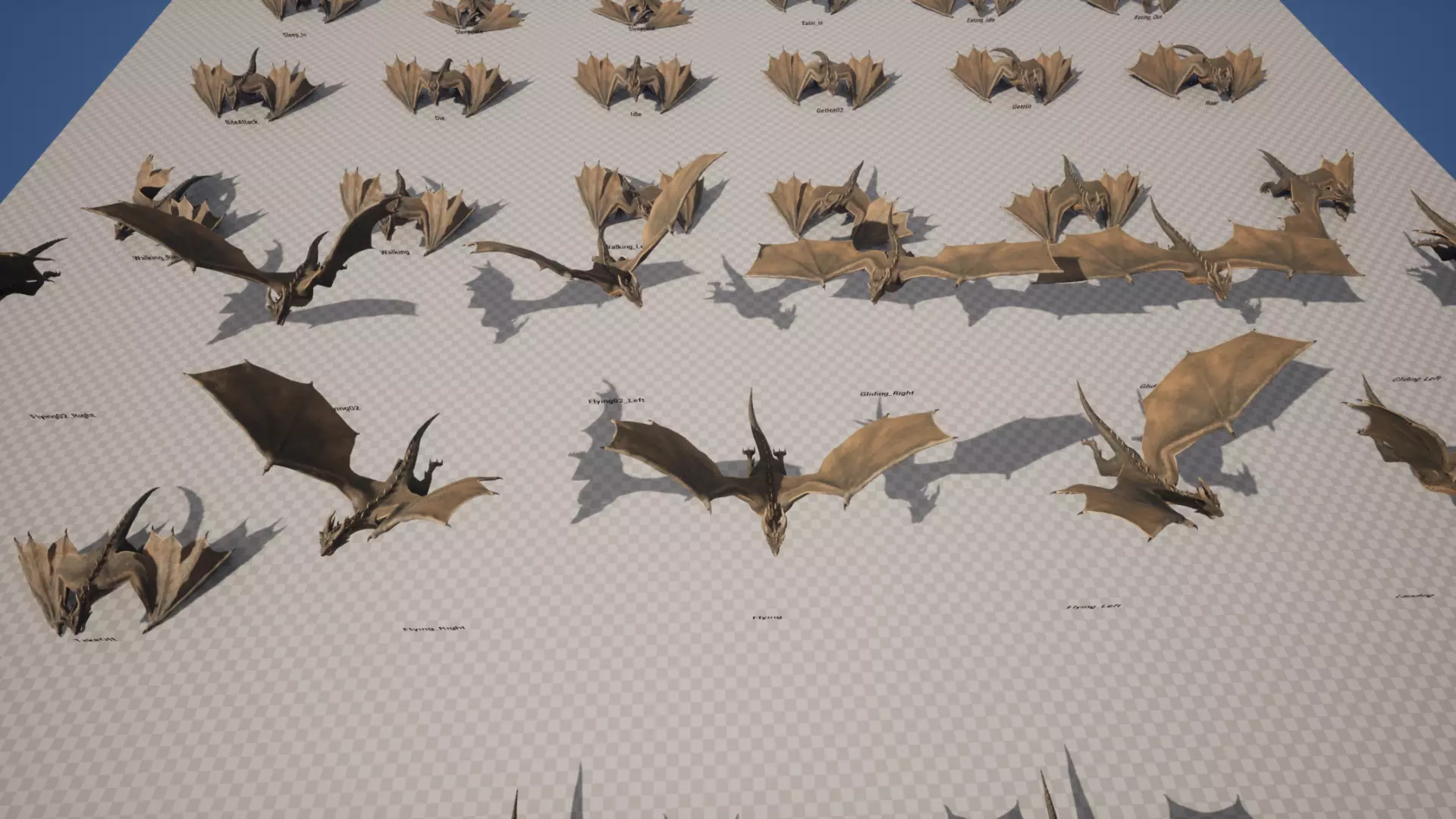 Green Wyvern Dragon Low-poly 3D model_13