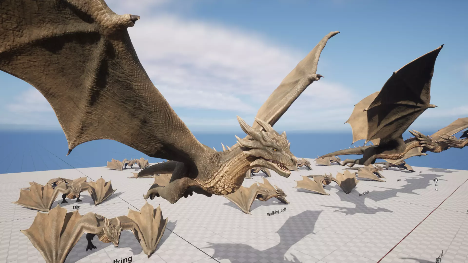 Green Wyvern Dragon Low-poly 3D model_16