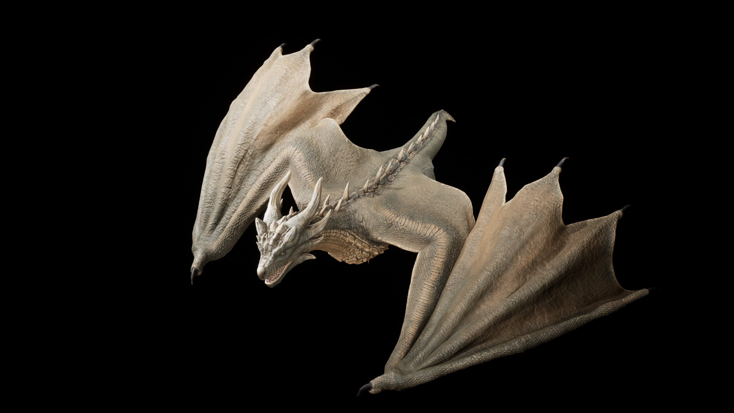 Green Wyvern Dragon Low-poly 3D model_5