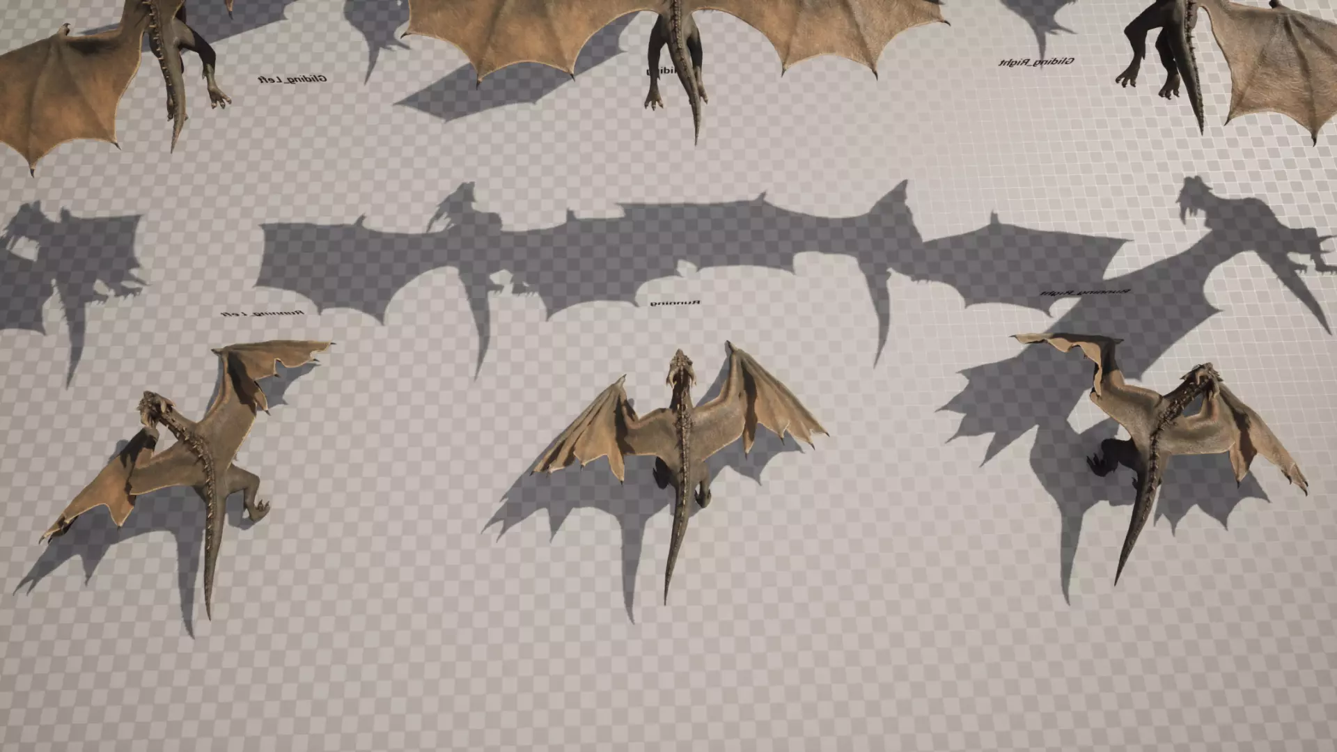 Green Wyvern Dragon Low-poly 3D model_14