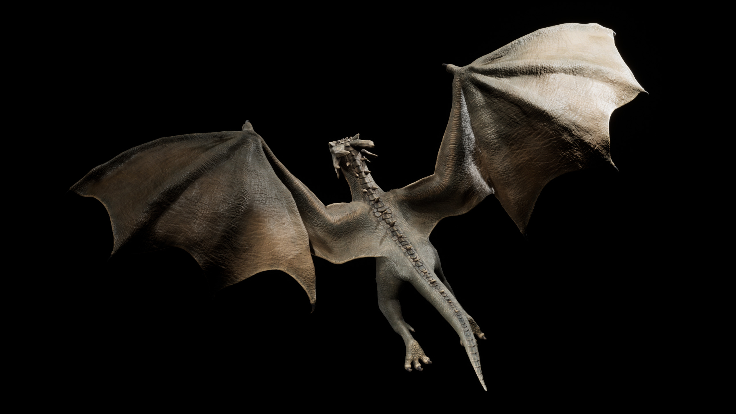 Green Wyvern Dragon Low-poly 3D model_7