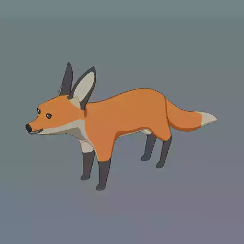 LOWPOLY FOX RIGGED MODEL