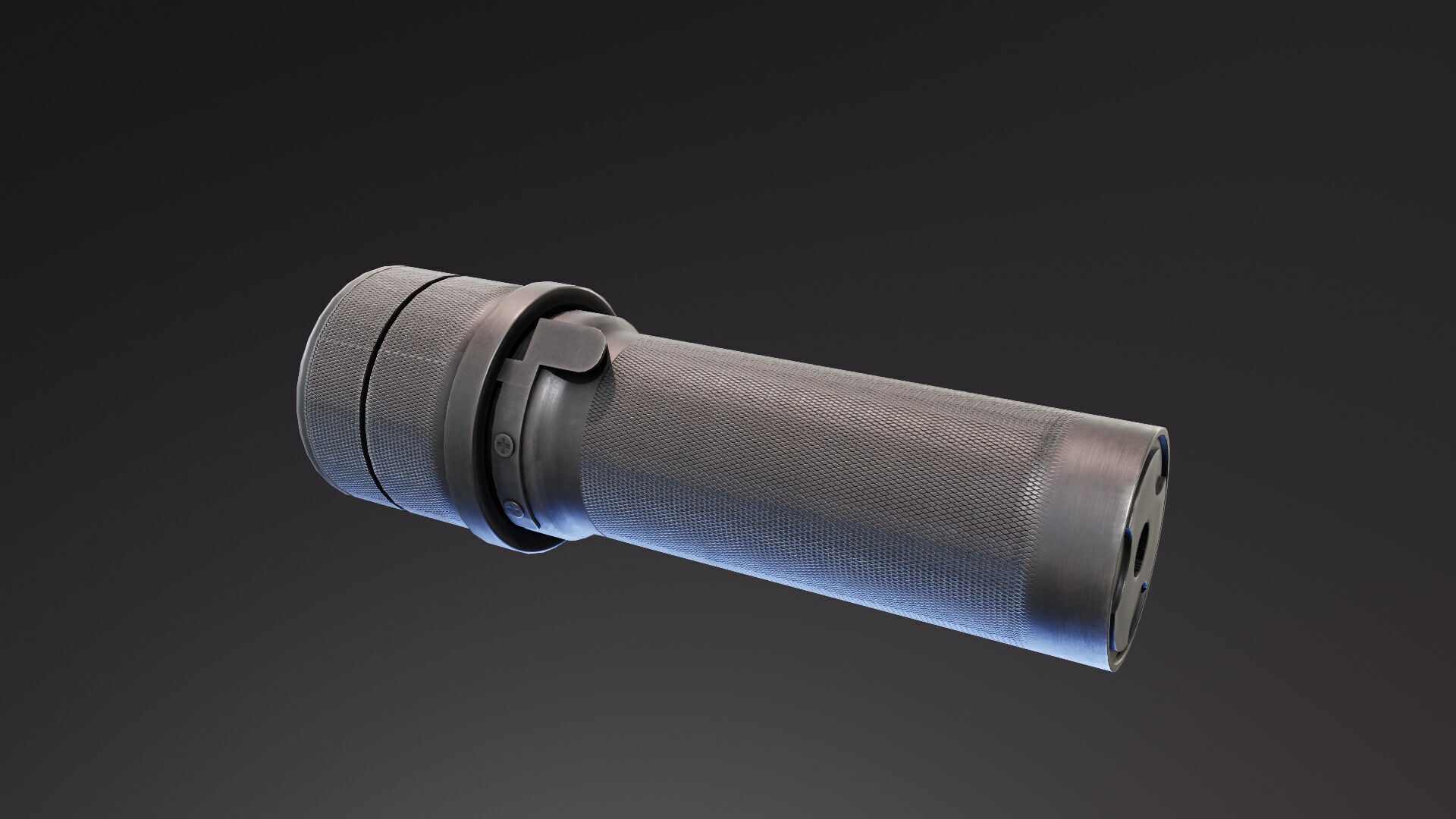 Mini PBS1 suppressor Low-poly 3D model_1