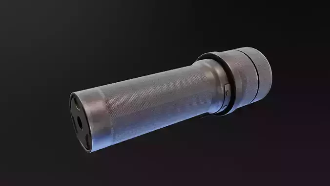 Mini PBS1 suppressor Low-poly 3D model
