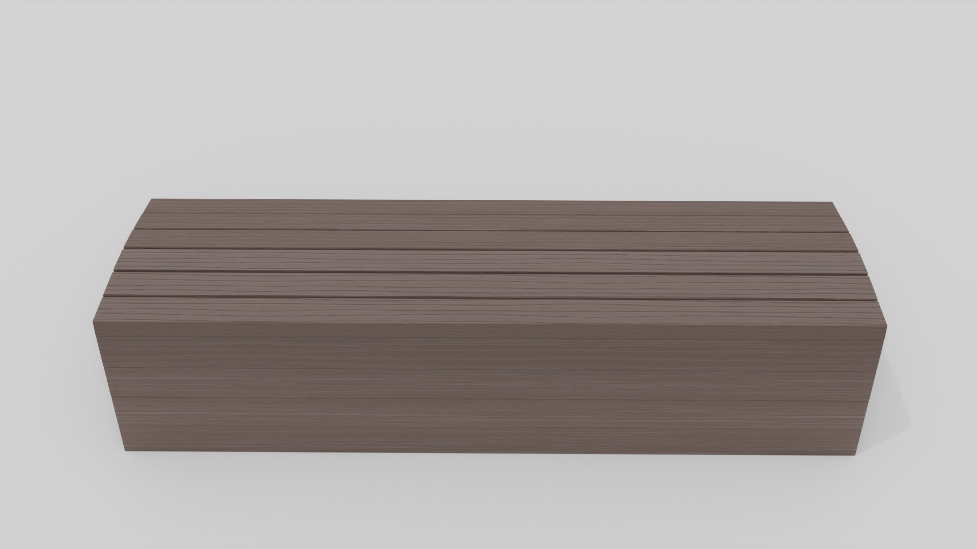 Outdoor Wooden Bench 6 Low-poly 3D model_3
