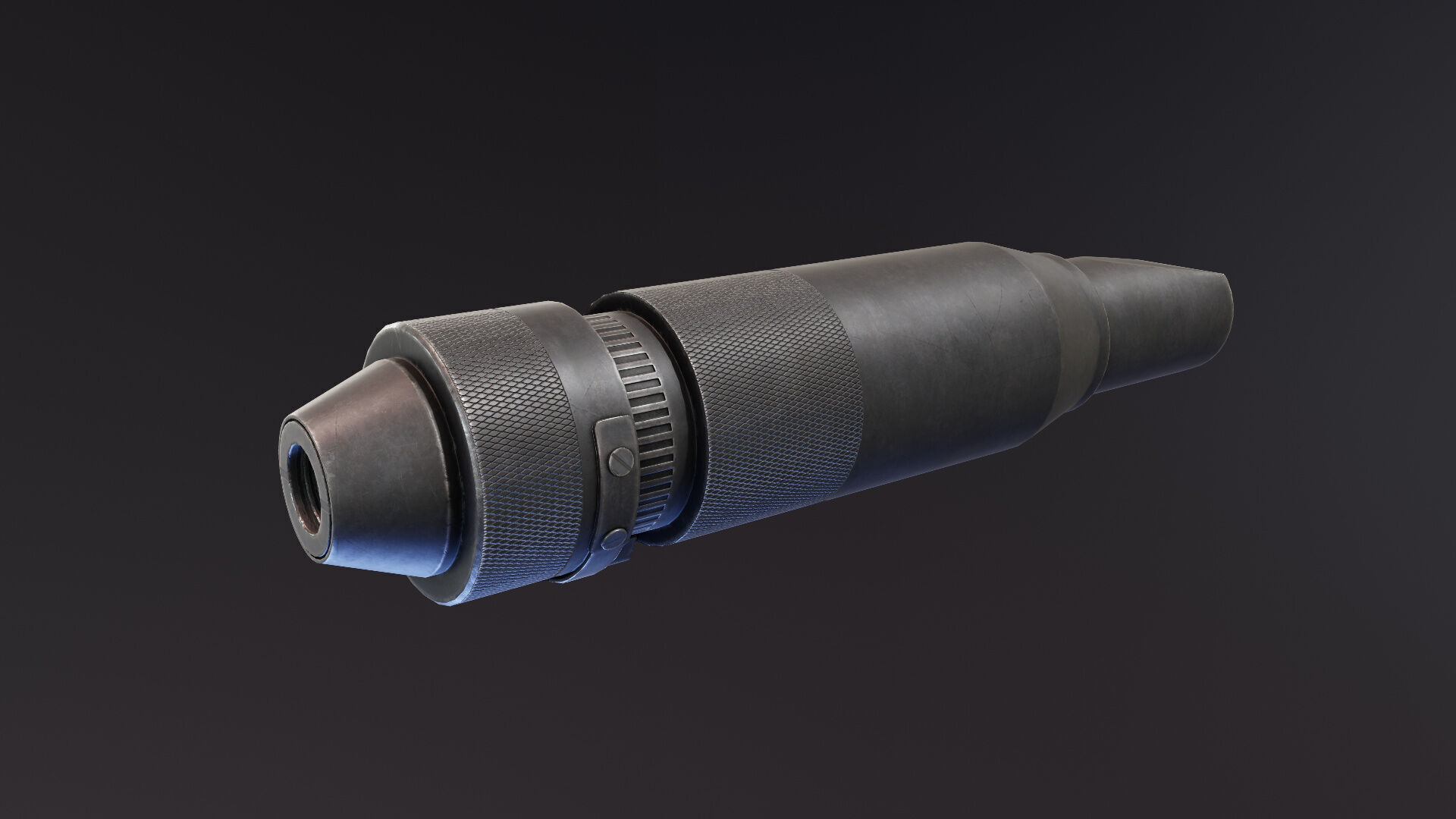 PBS4 Suppressor Low-poly 3D model_1