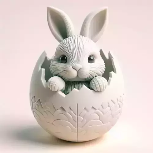 Easter Bunny in Egg 