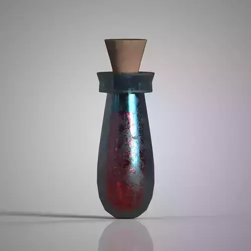 MagicMesh Potion of Strenght Dark Red Variant Game Ready LowPoly