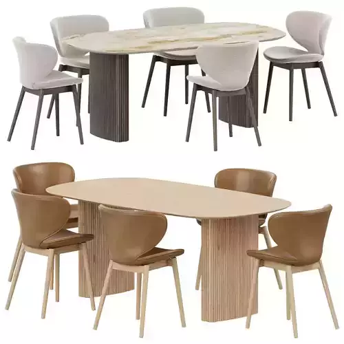 Boconcept - Hamilton chair Santiago table set 01