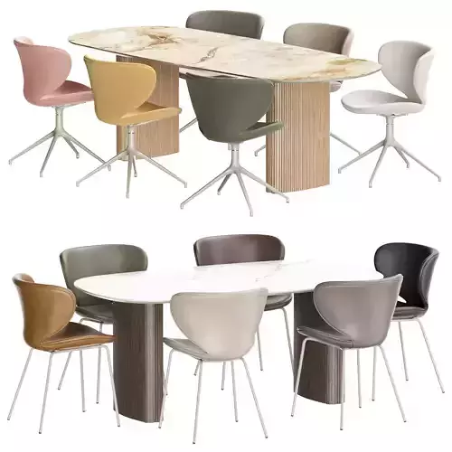 Boconcept - Hamilton chair Santiago table set 02