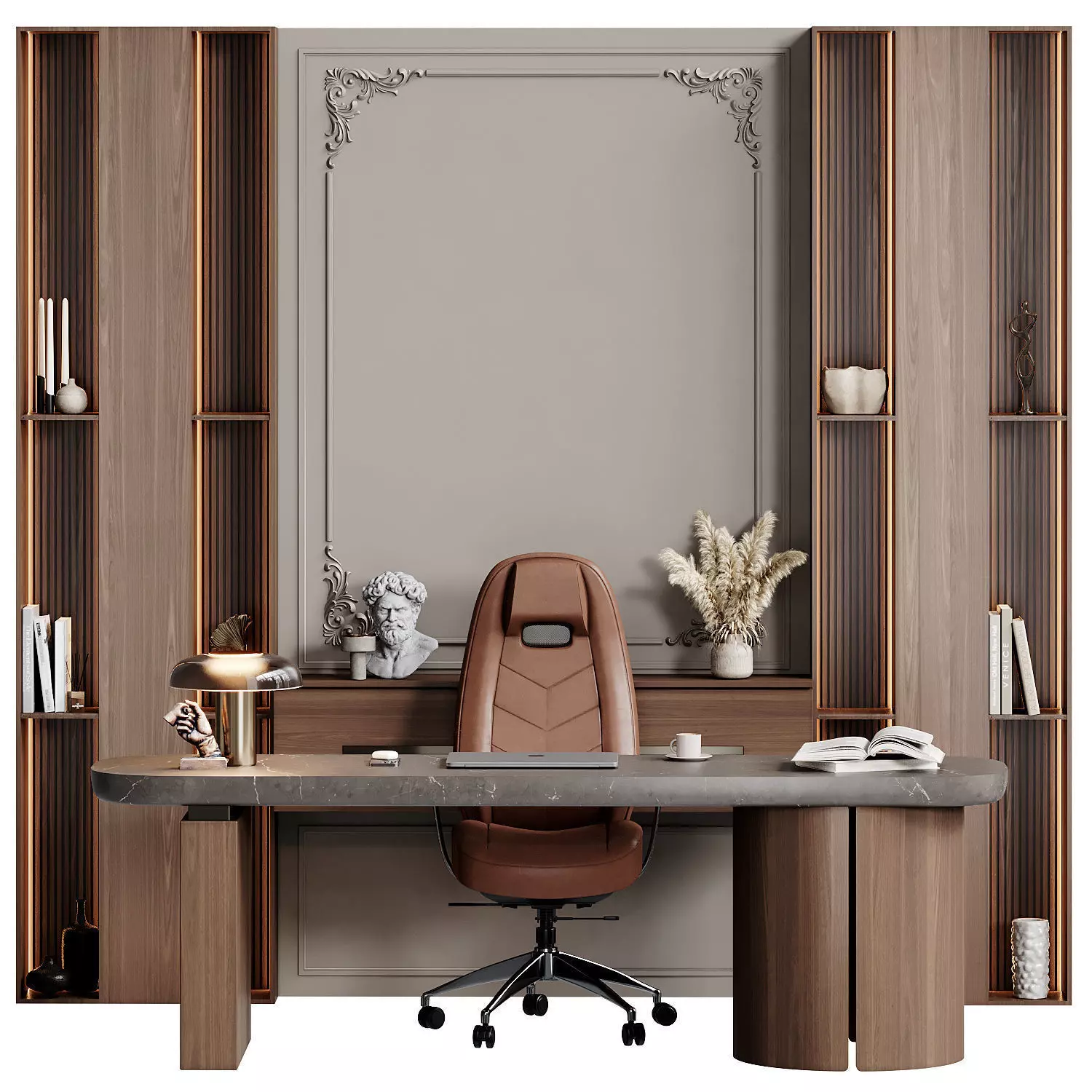 Boss Desk - Office Furniture 31 3D model