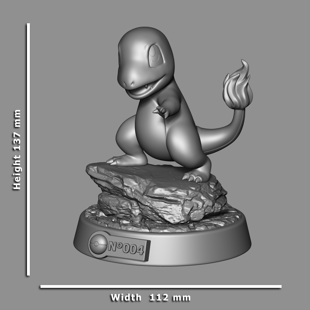 Charmander Pokemon 3D print model 3D print model_2