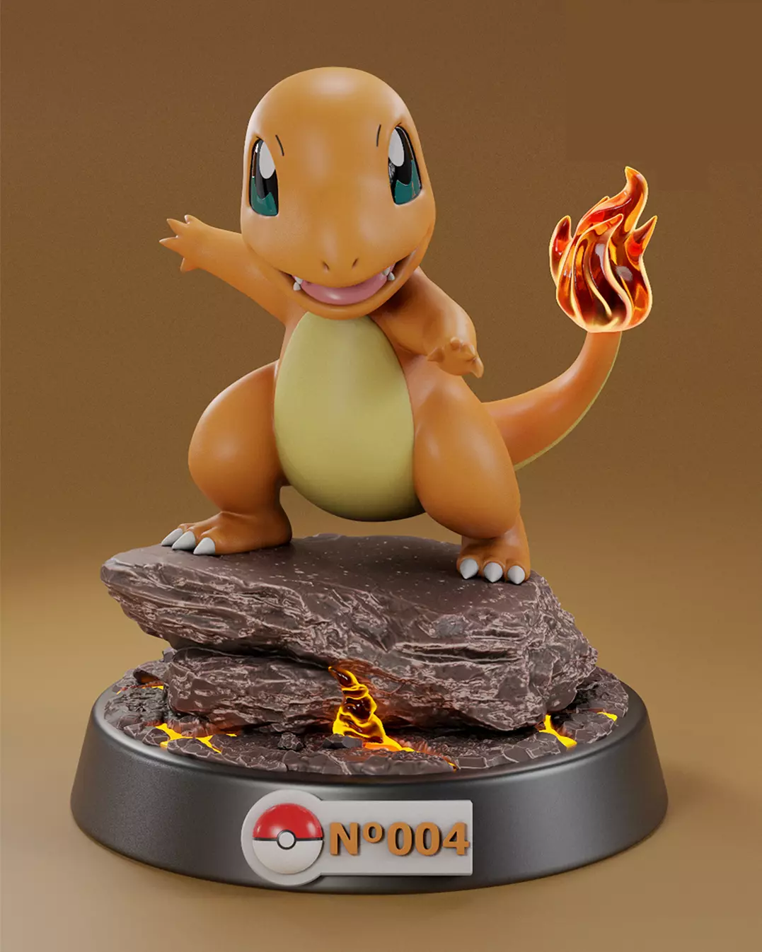 Charmander Pokemon 3D print model 3D print model_0