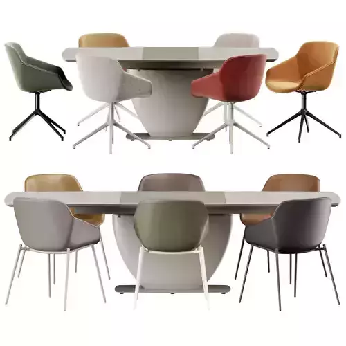 Boconcept - Fiorentina table Vienna chair set 01