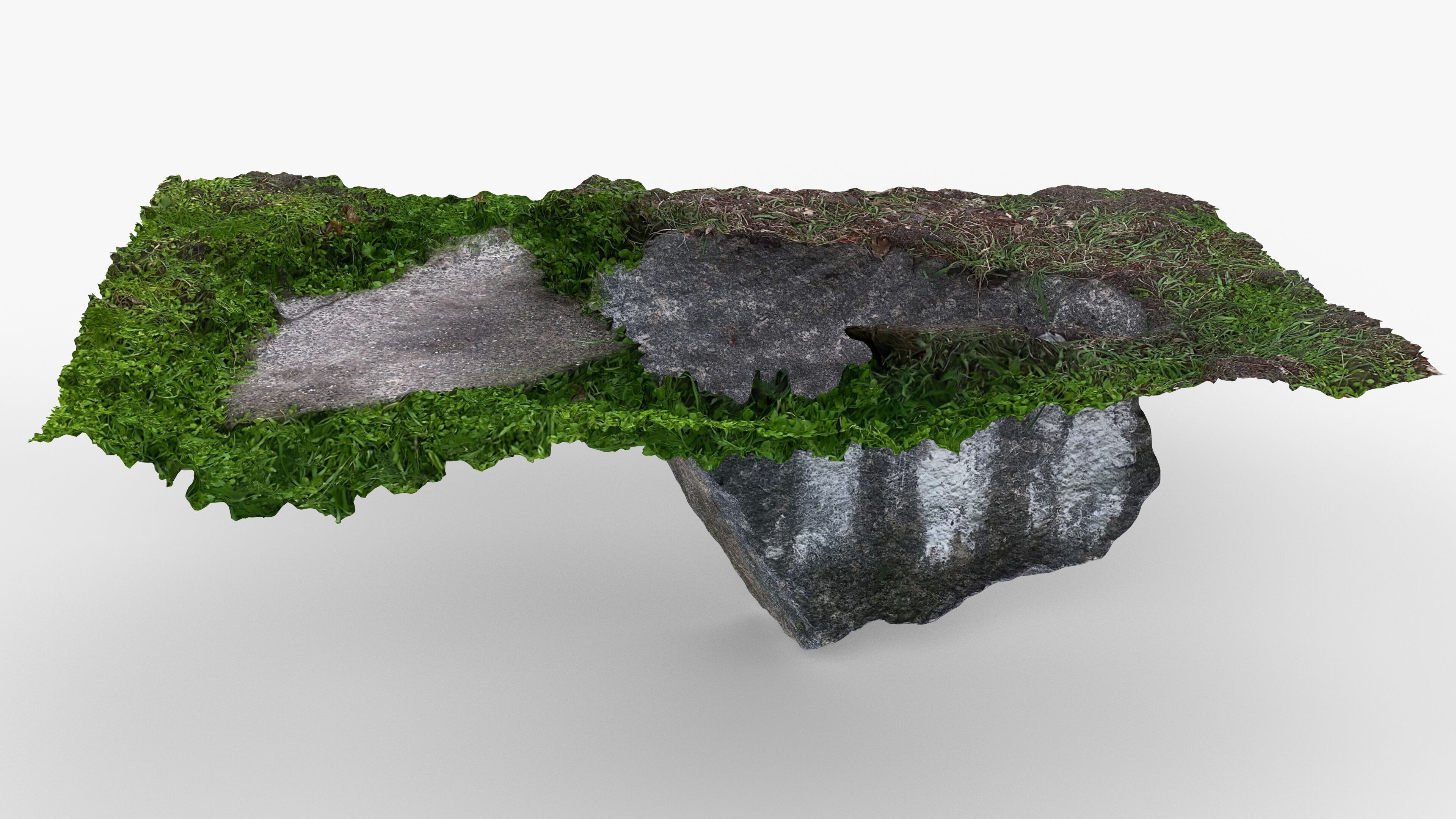 Photorealistic 3D scan of rock stone Low-poly 3D model_11