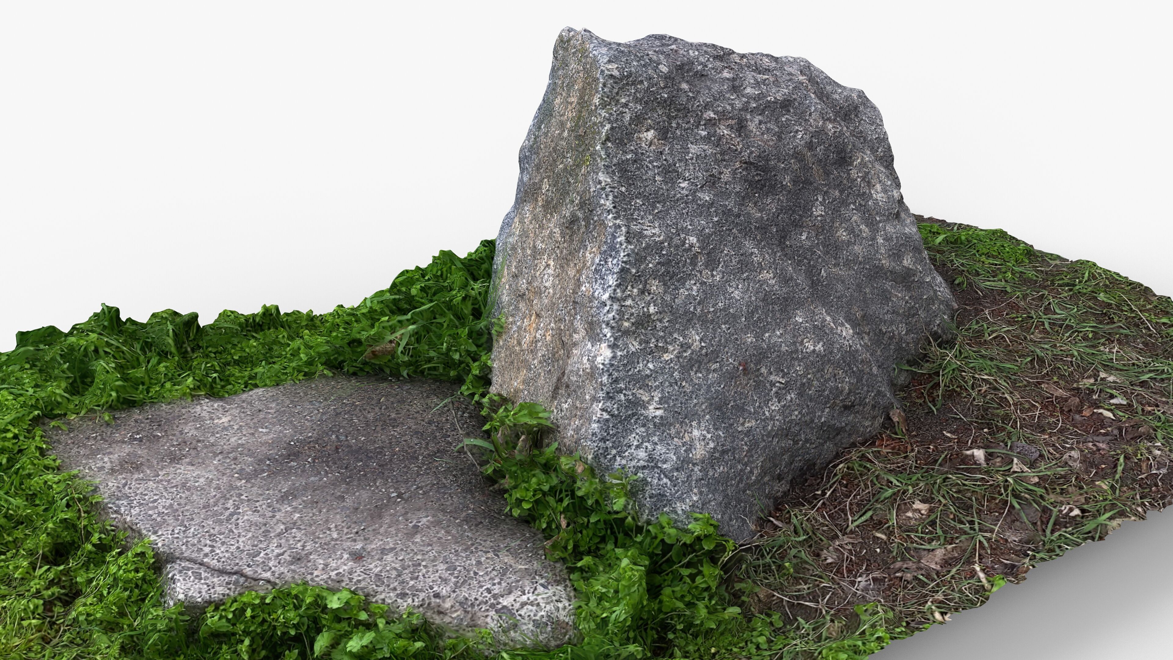 Photorealistic 3D scan of rock stone Low-poly 3D model_6