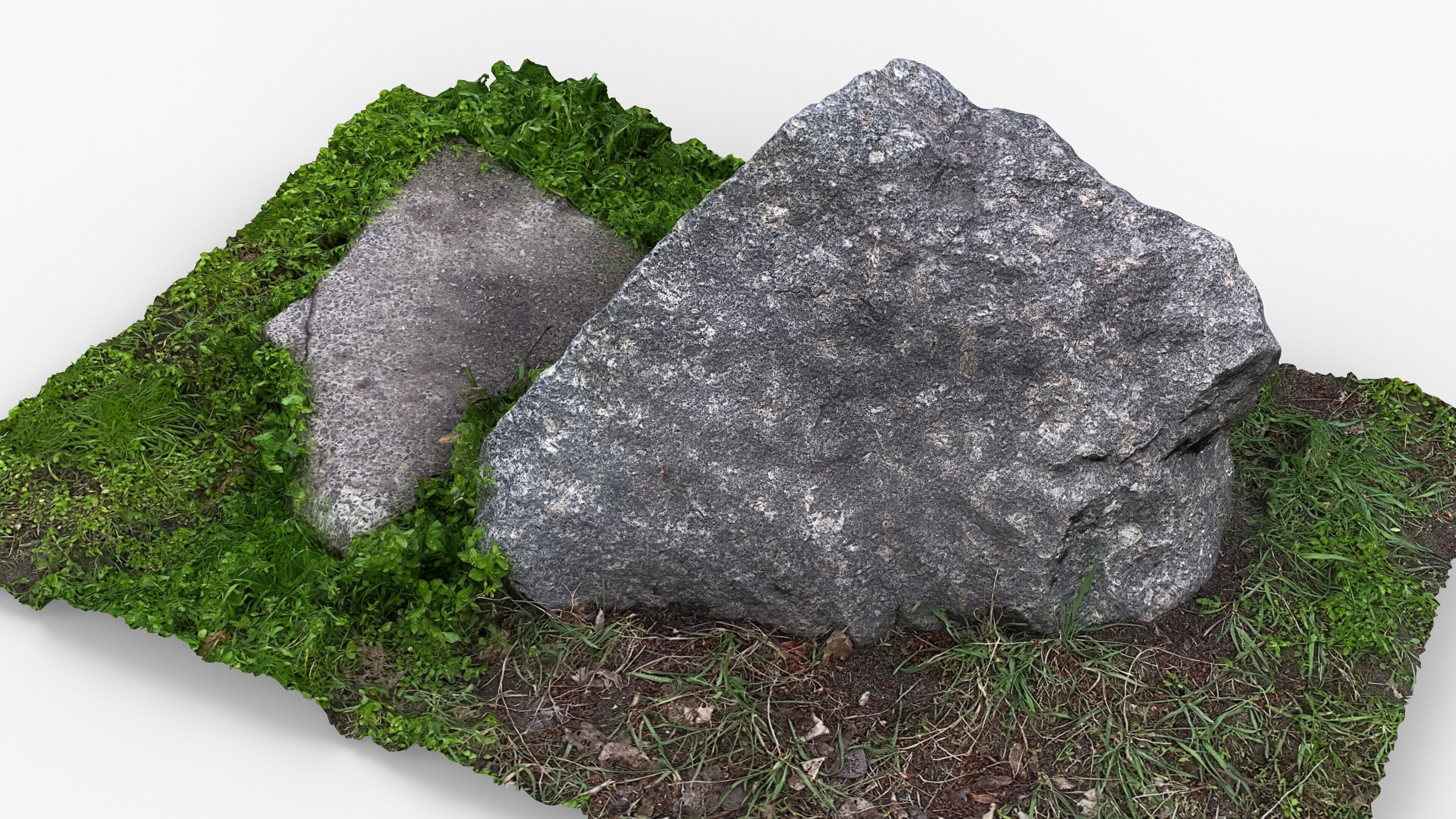 Photorealistic 3D scan of rock stone Low-poly 3D model_3