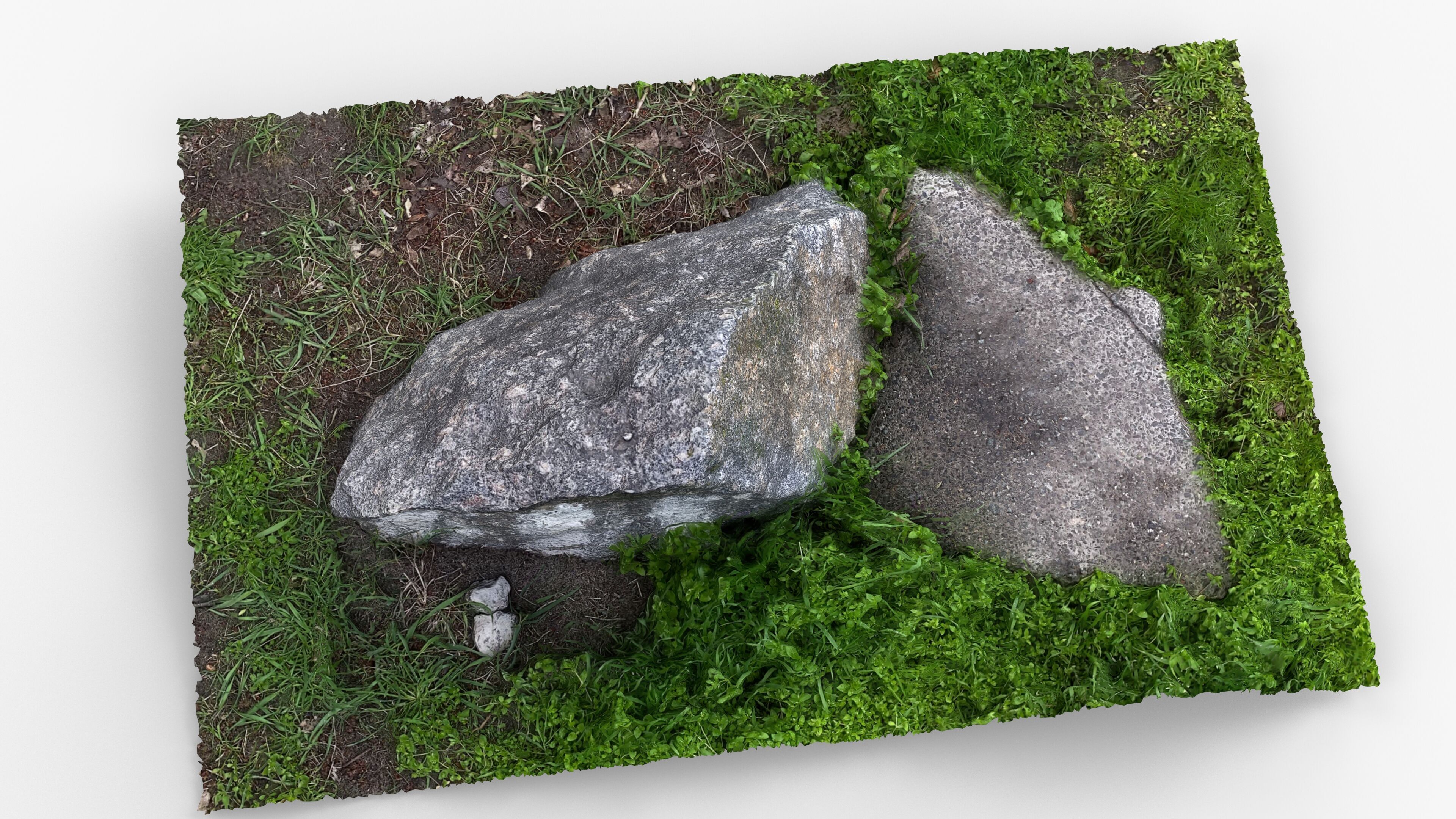 Photorealistic 3D scan of rock stone Low-poly 3D model_2