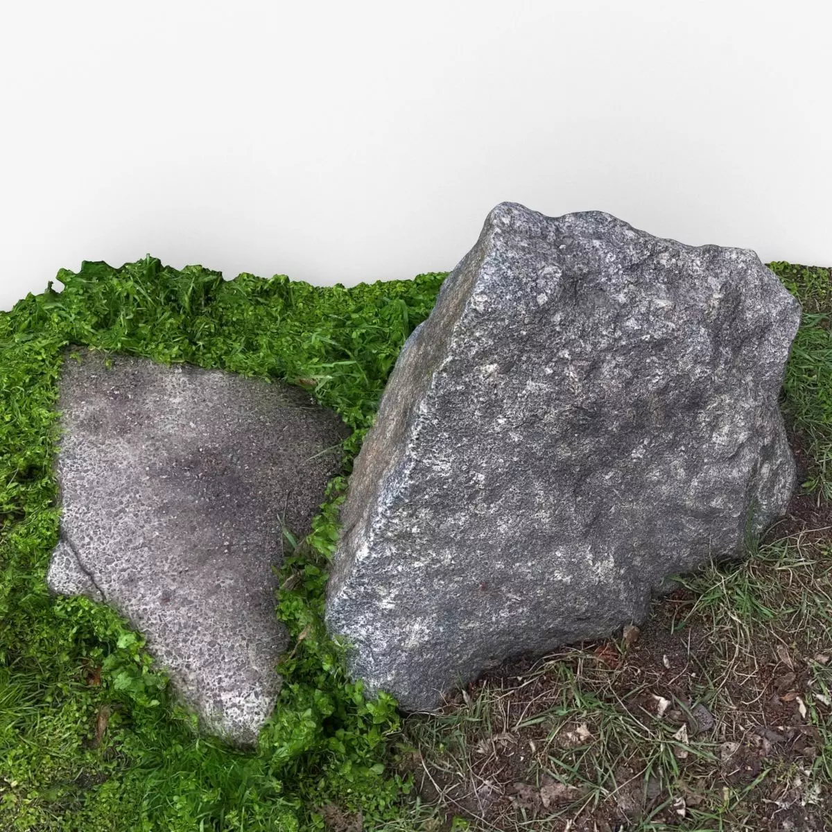 Photorealistic 3D scan of rock stone Low-poly 3D model_0