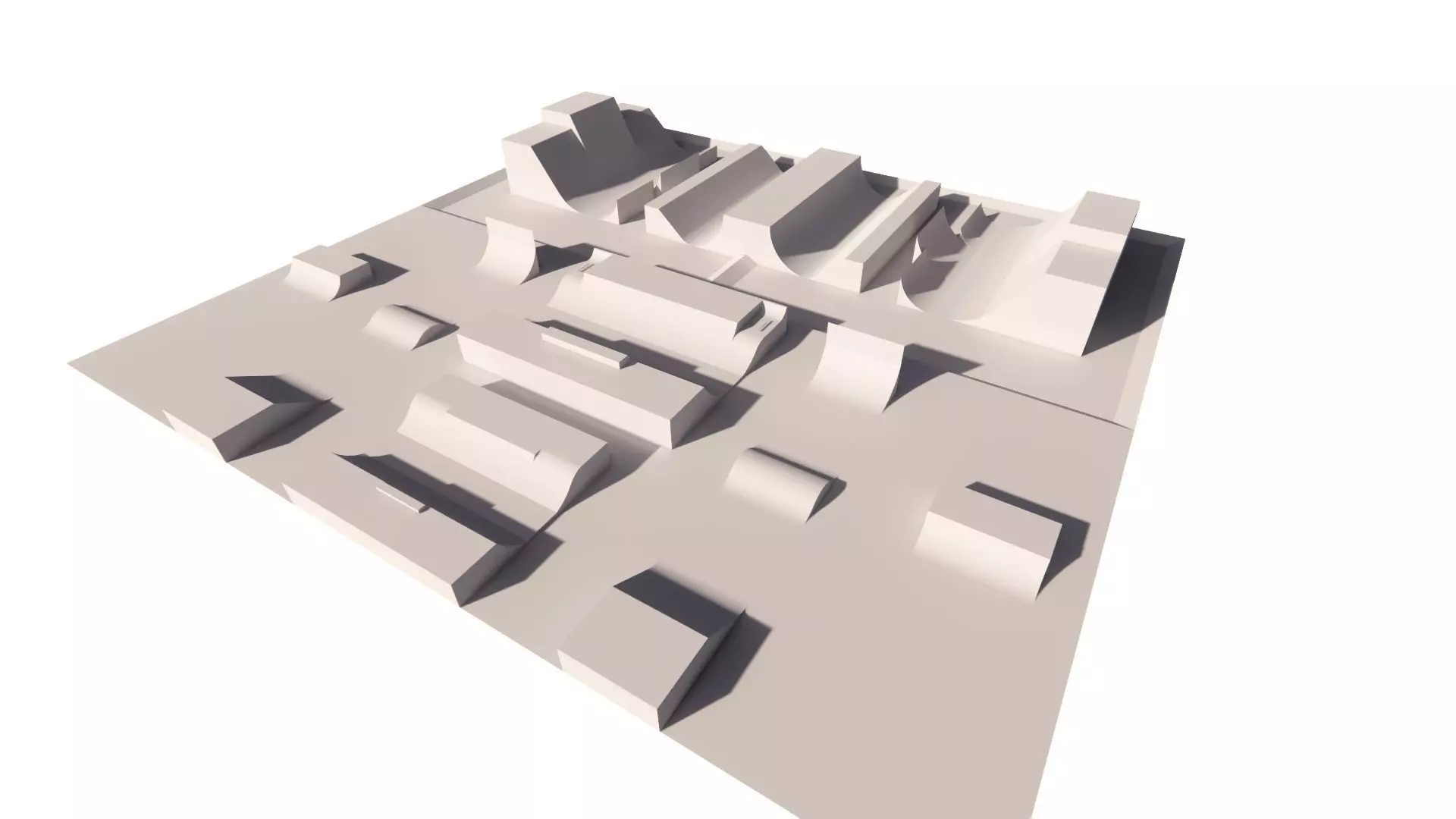 Skatepark-Skate Park PACK 3D model_0