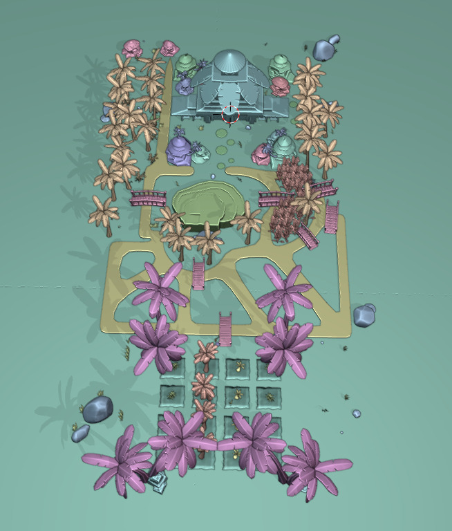 Coco Oasis Village  Stylized 3D Environment Pack Low-poly 3D model_7