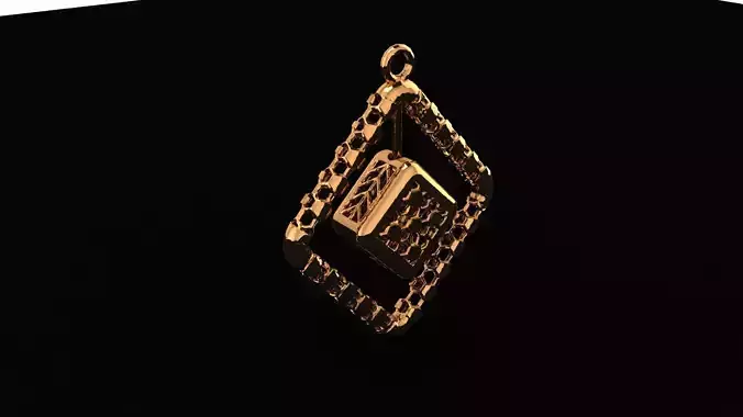 57 Caged Cube Geometric Pendant 12gm 3D print model