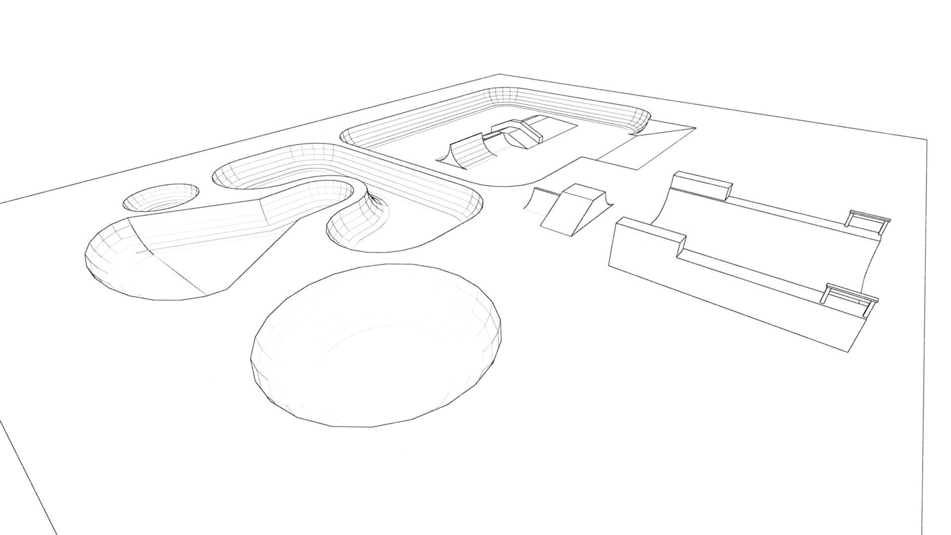 Skatepark-Skate Park PACK 3D model_11