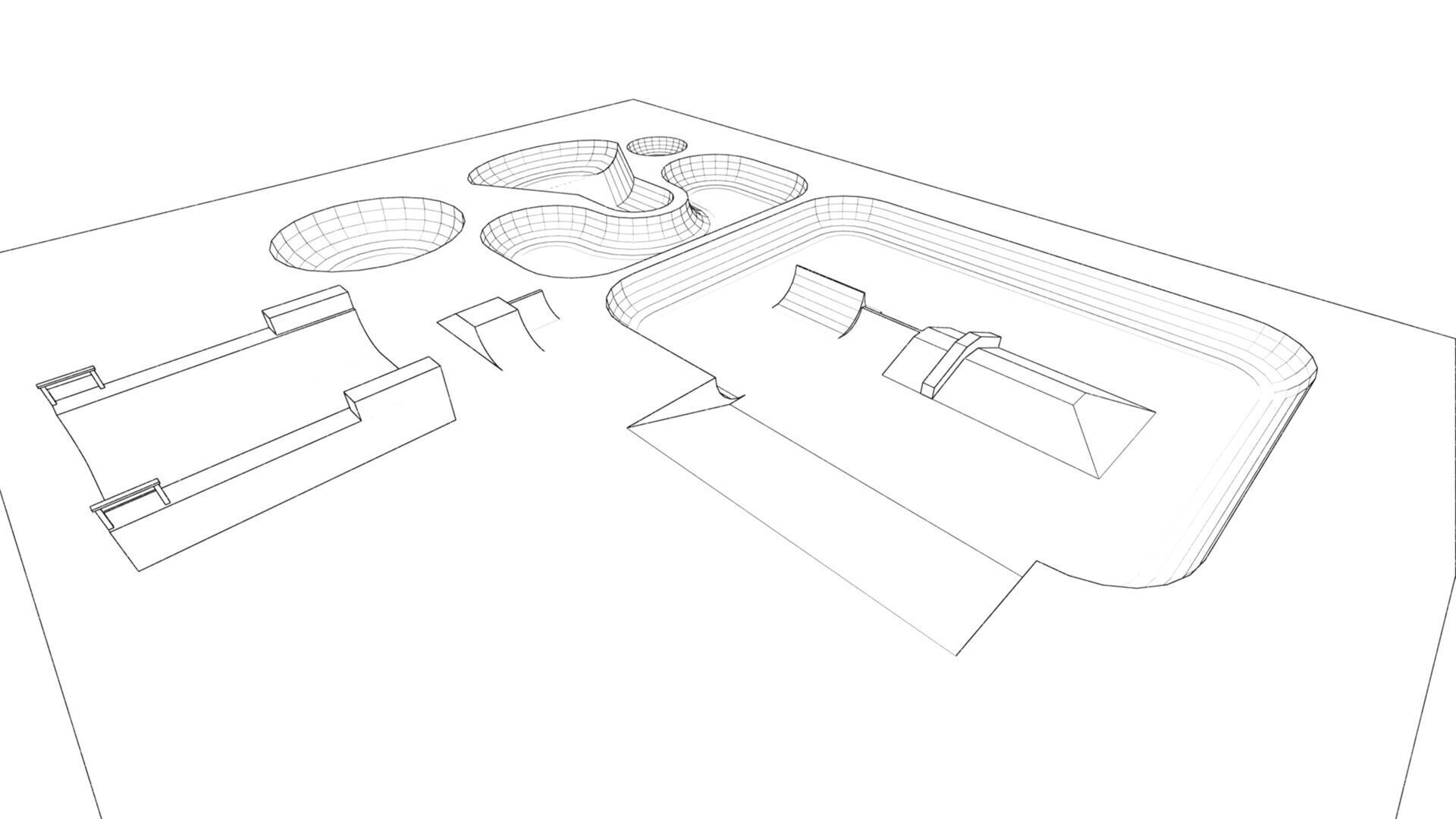 Skatepark-Skate Park PACK 3D model_10