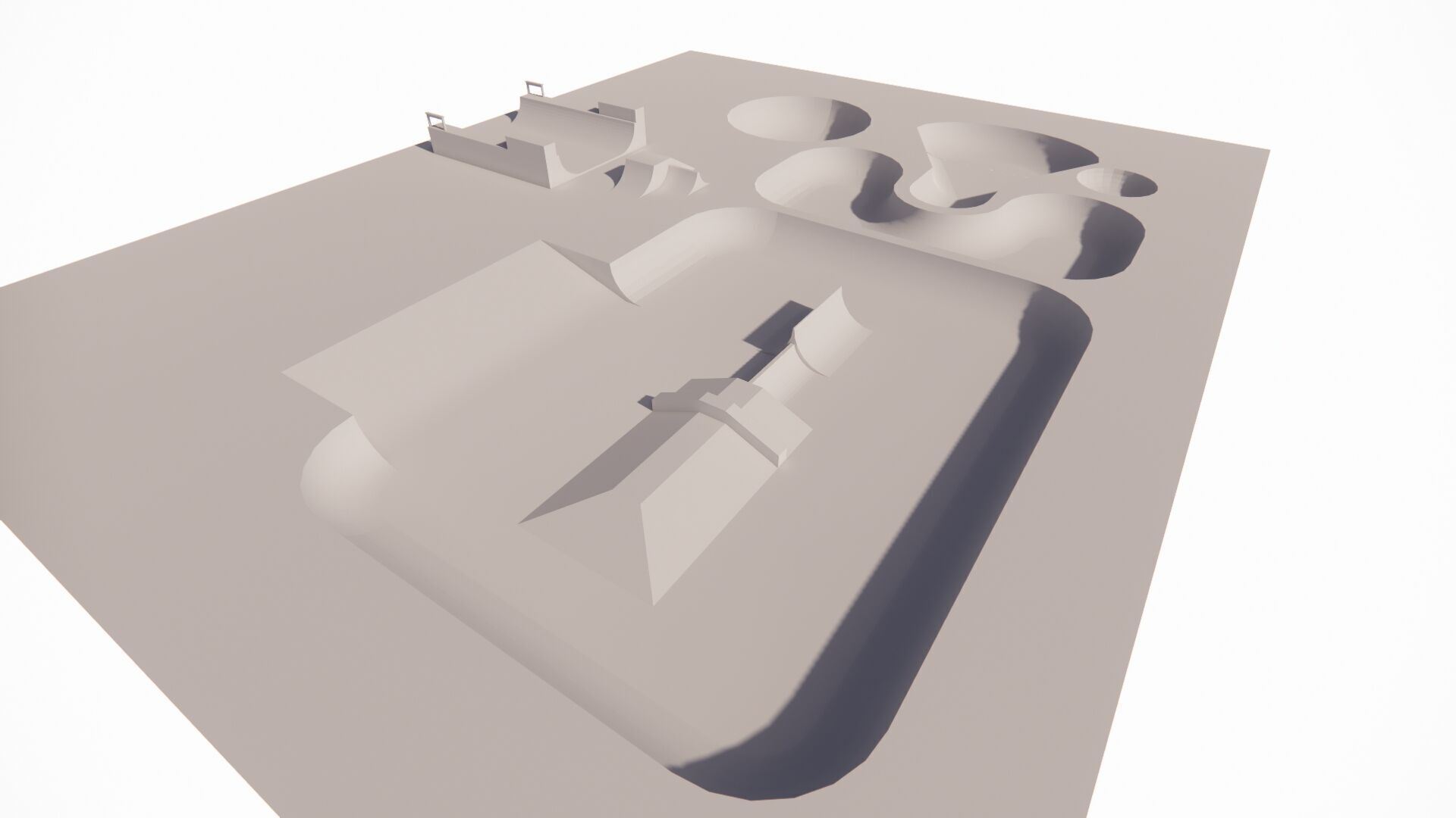 Skatepark-Skate Park PACK 3D model_1