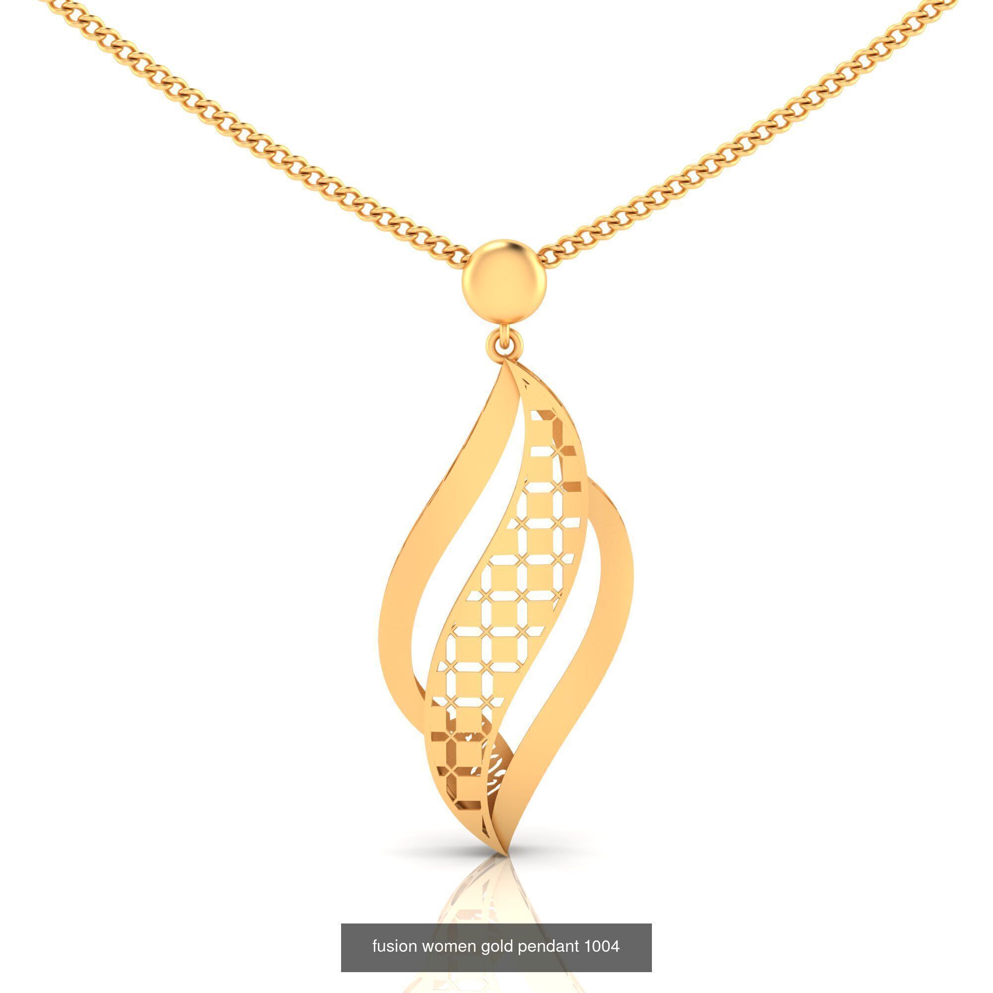 Pack of 32 gold fusion pendants for women 3D Model Collection_42