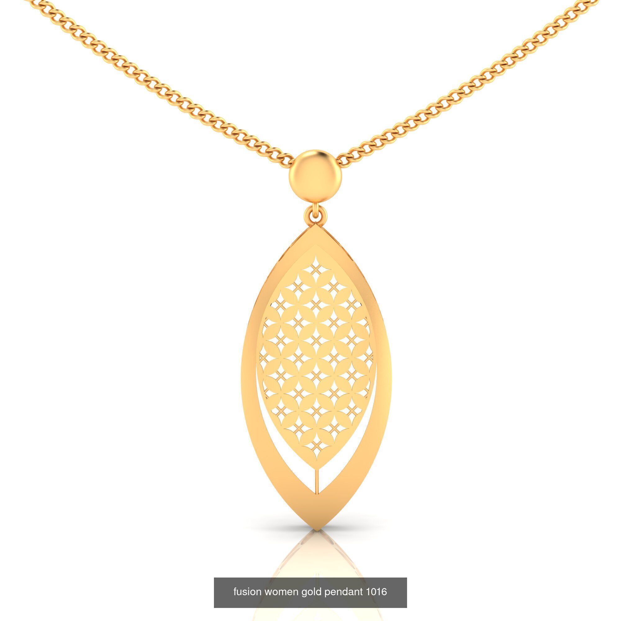 Pack of 32 gold fusion pendants for women 3D Model Collection_66