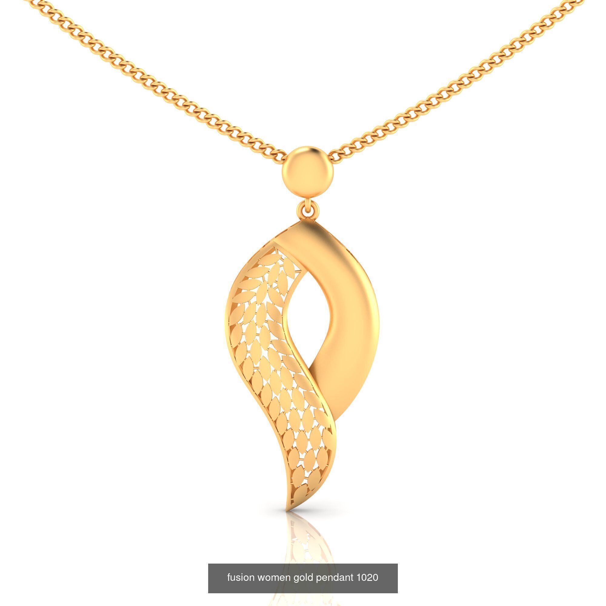 Pack of 32 gold fusion pendants for women 3D Model Collection_74