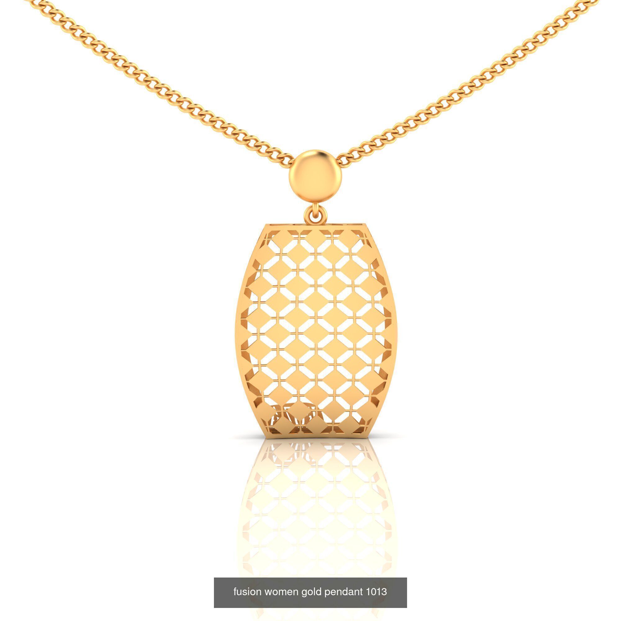 Pack of 32 gold fusion pendants for women 3D Model Collection_60