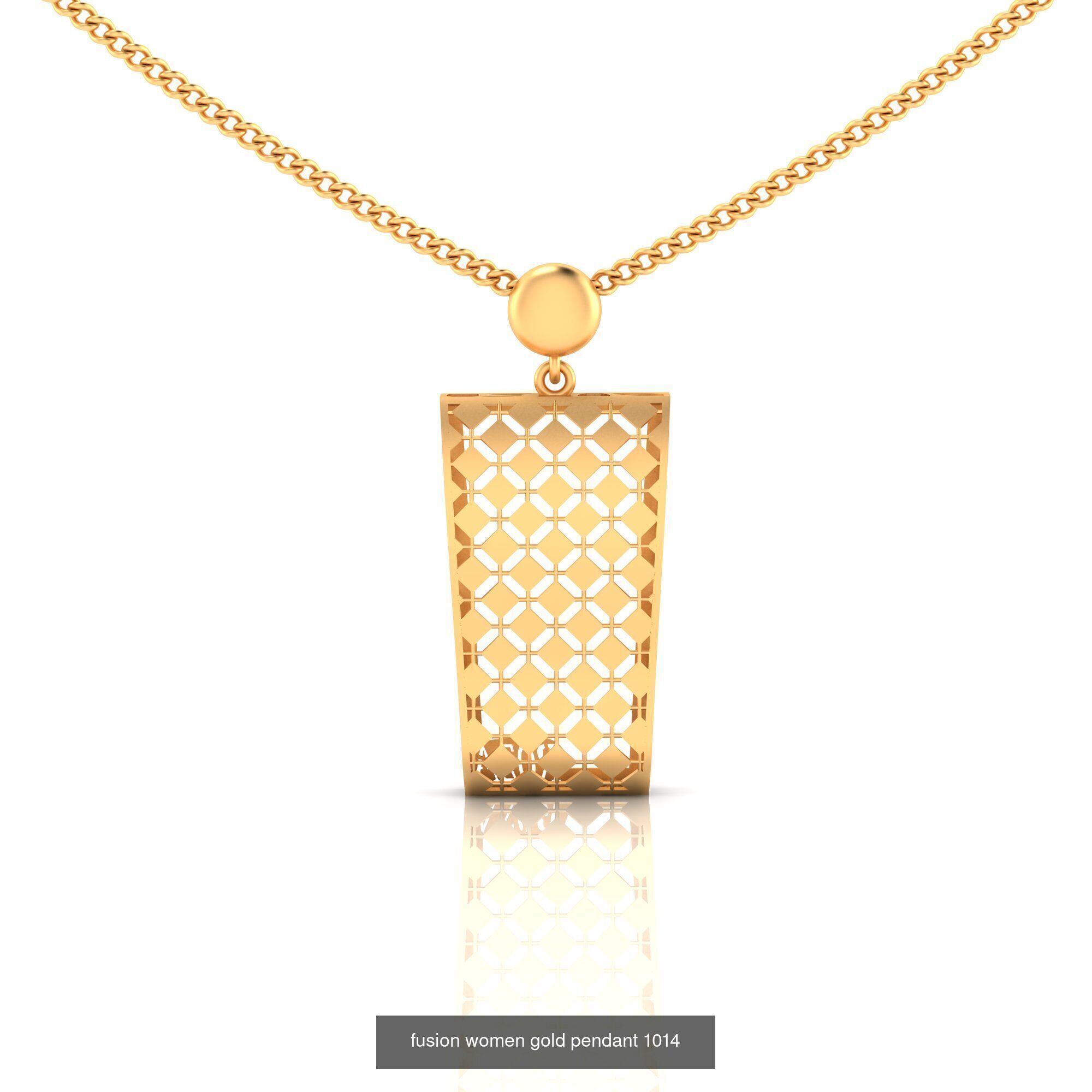 Pack of 32 gold fusion pendants for women 3D Model Collection_62