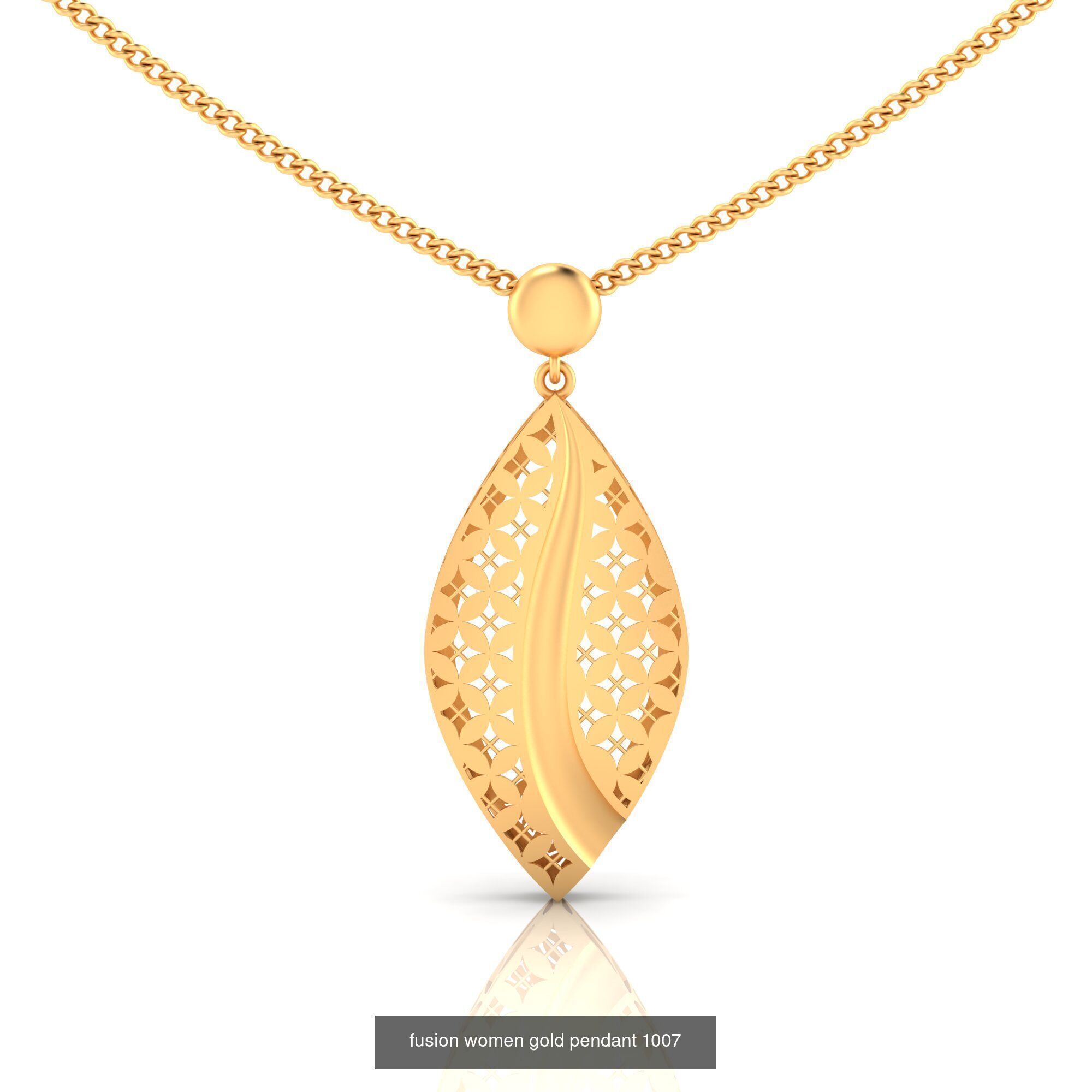 Pack of 32 gold fusion pendants for women 3D Model Collection_48