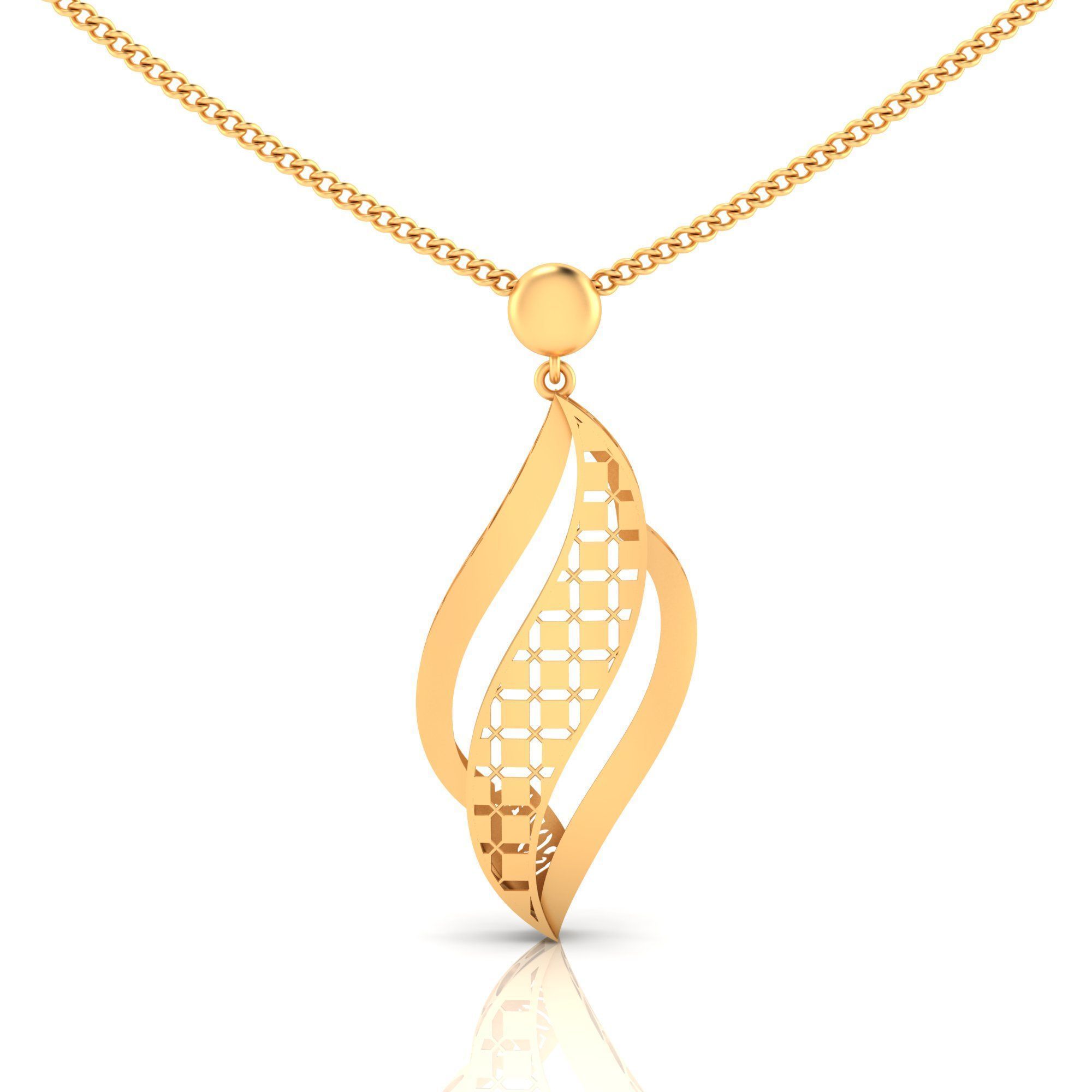 Pack of 32 gold fusion pendants for women 3D Model Collection_43