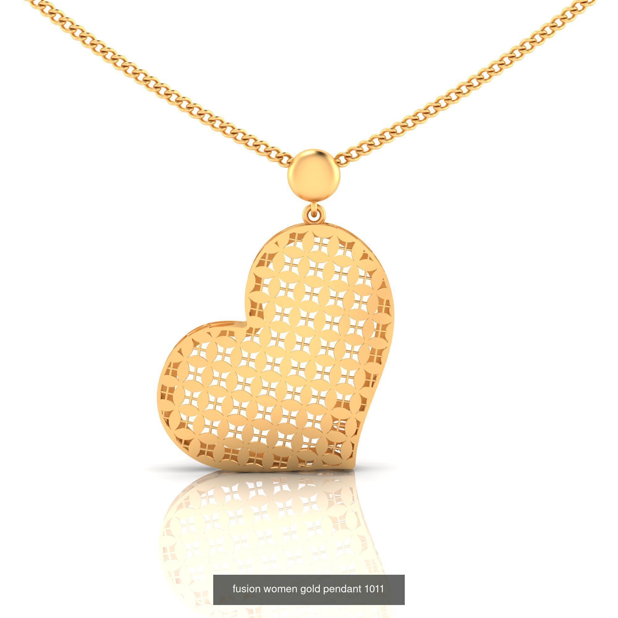 Pack of 32 gold fusion pendants for women 3D Model Collection_56