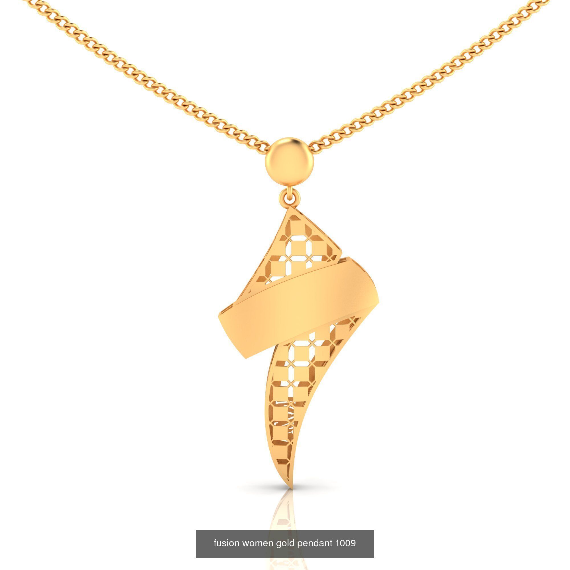 Pack of 32 gold fusion pendants for women 3D Model Collection_52