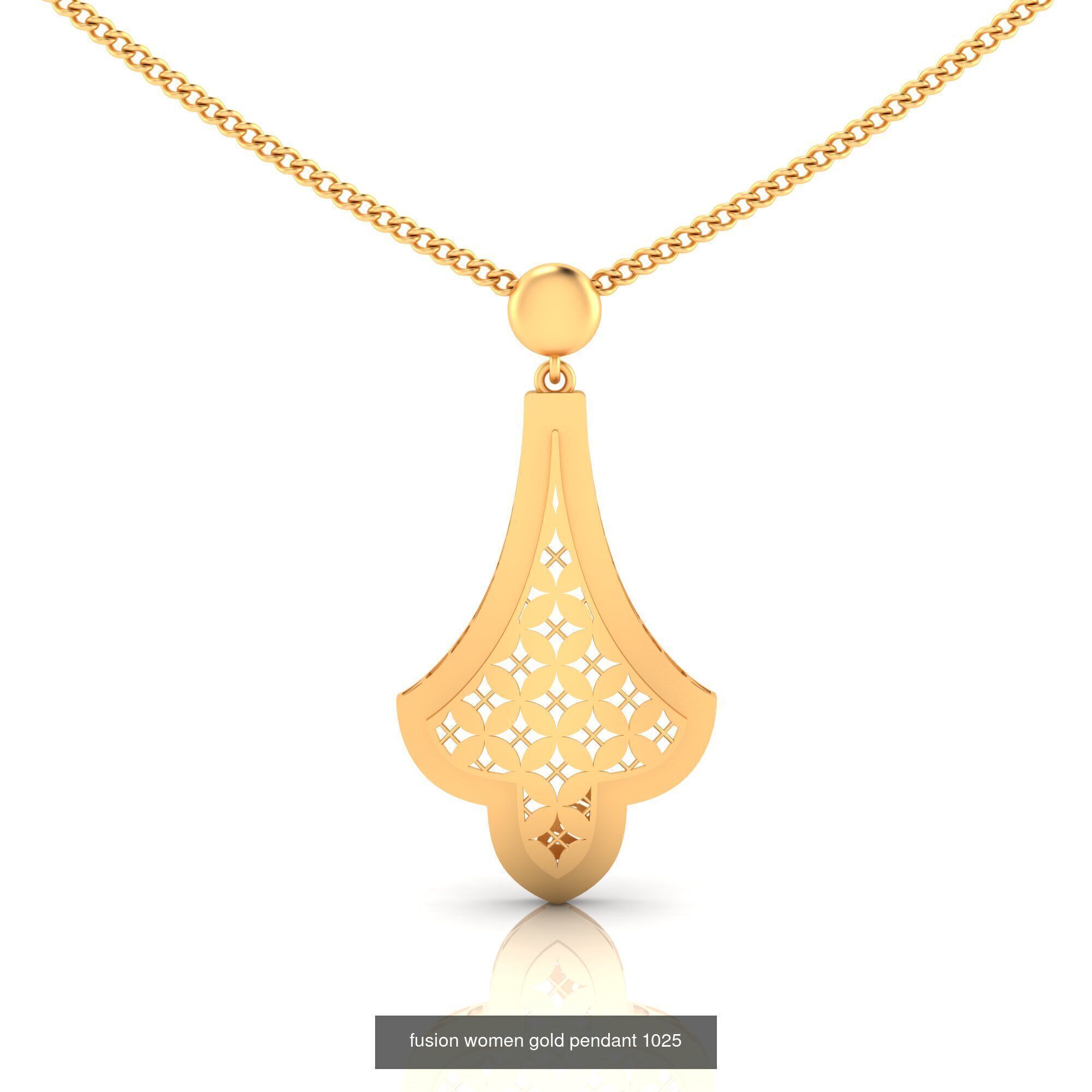 Pack of 32 gold fusion pendants for women 3D Model Collection_84