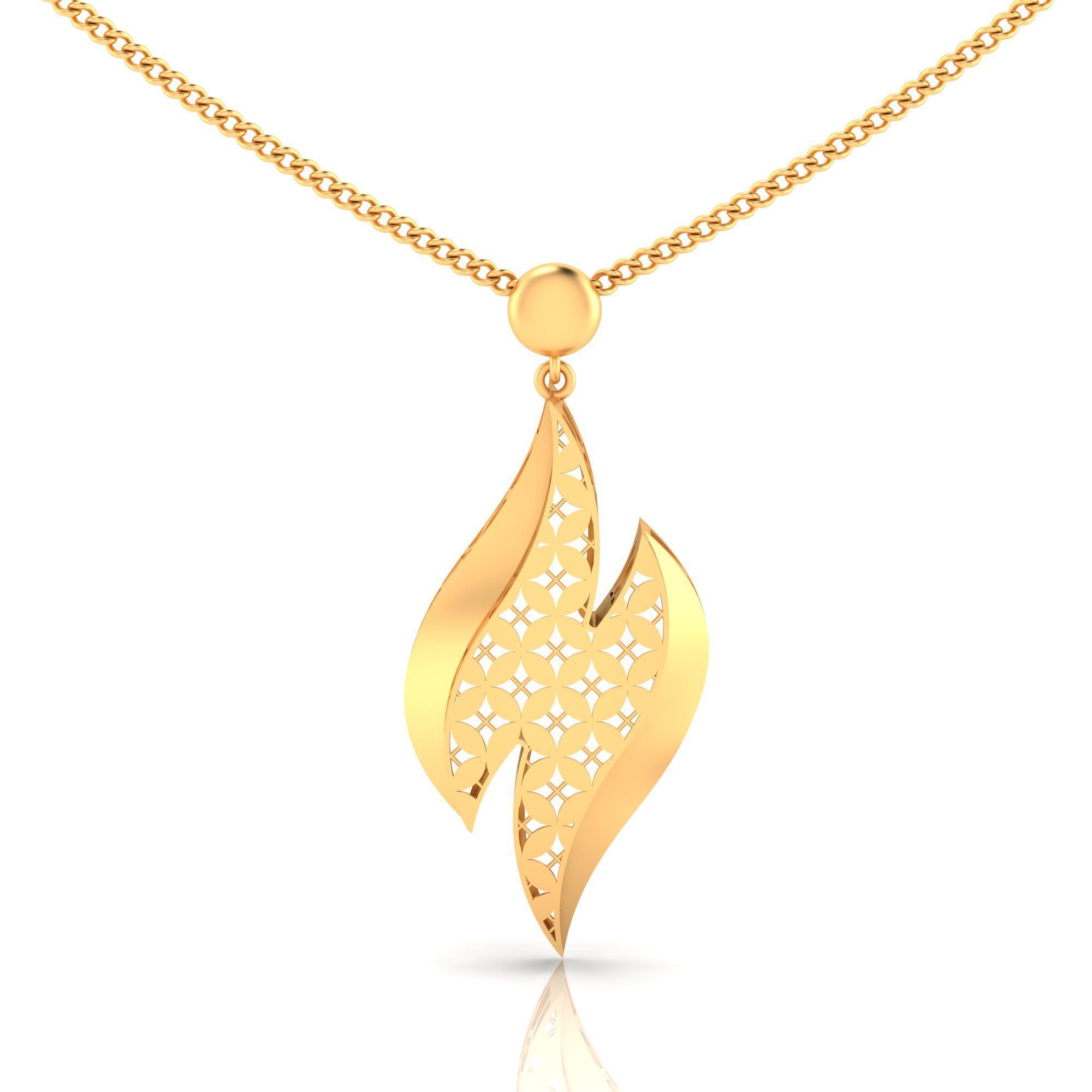 Pack of 32 gold fusion pendants for women 3D Model Collection_95