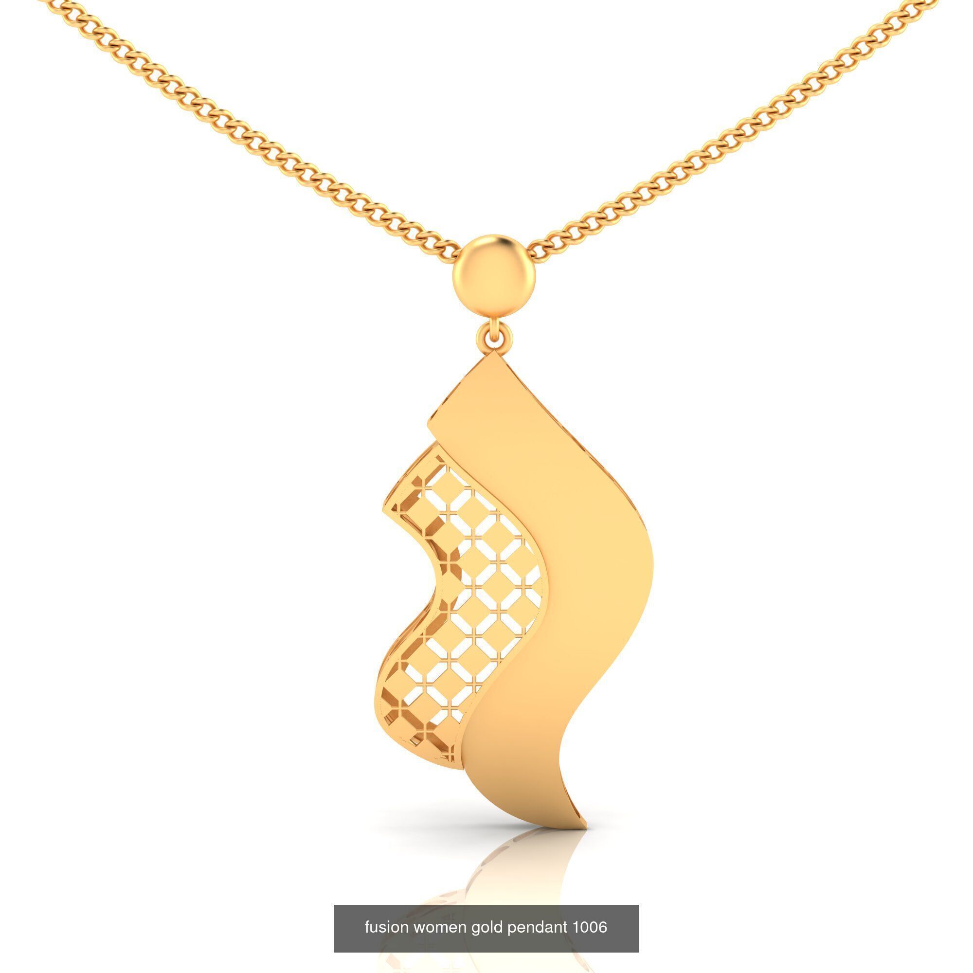 Pack of 32 gold fusion pendants for women 3D Model Collection_46