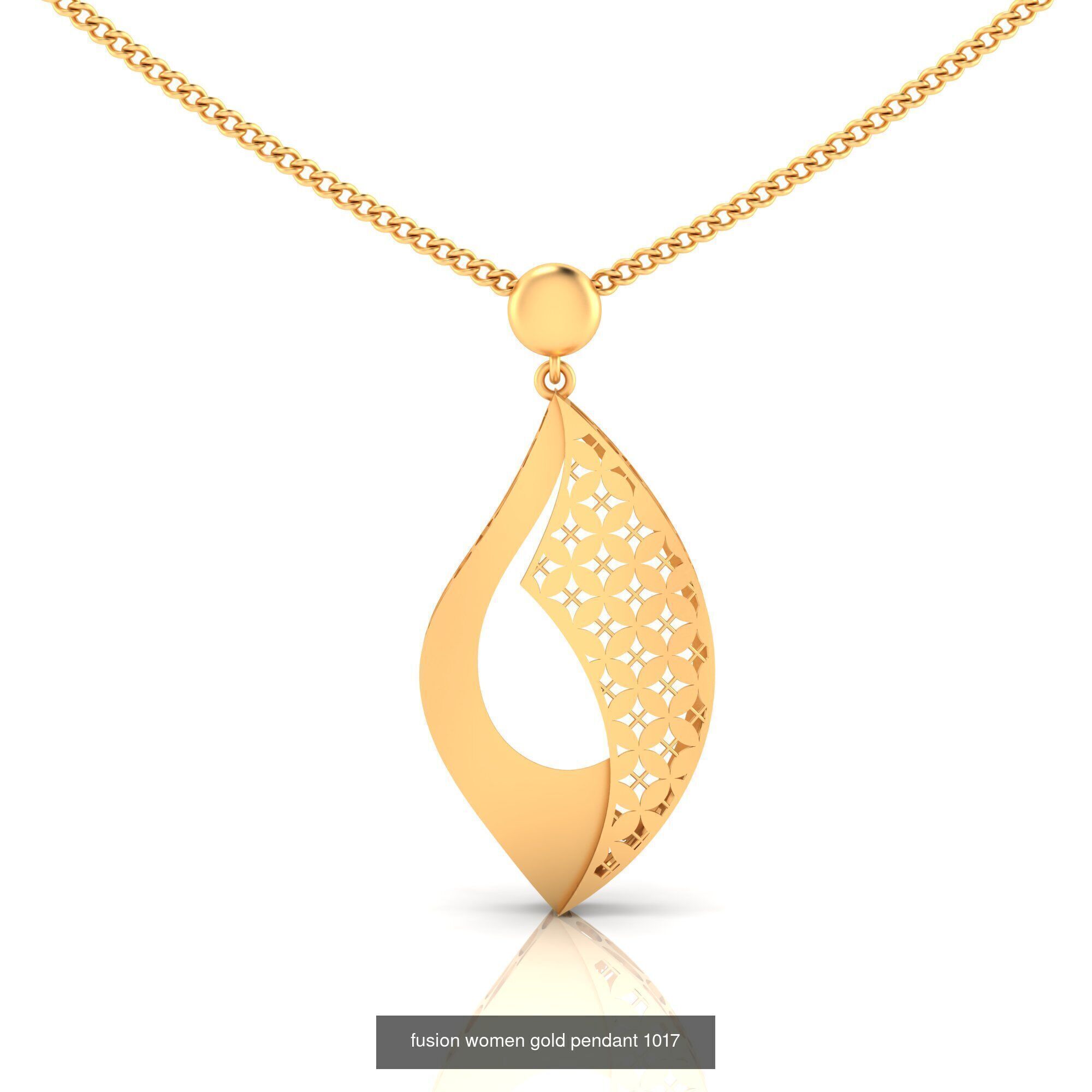 Pack of 32 gold fusion pendants for women 3D Model Collection_68