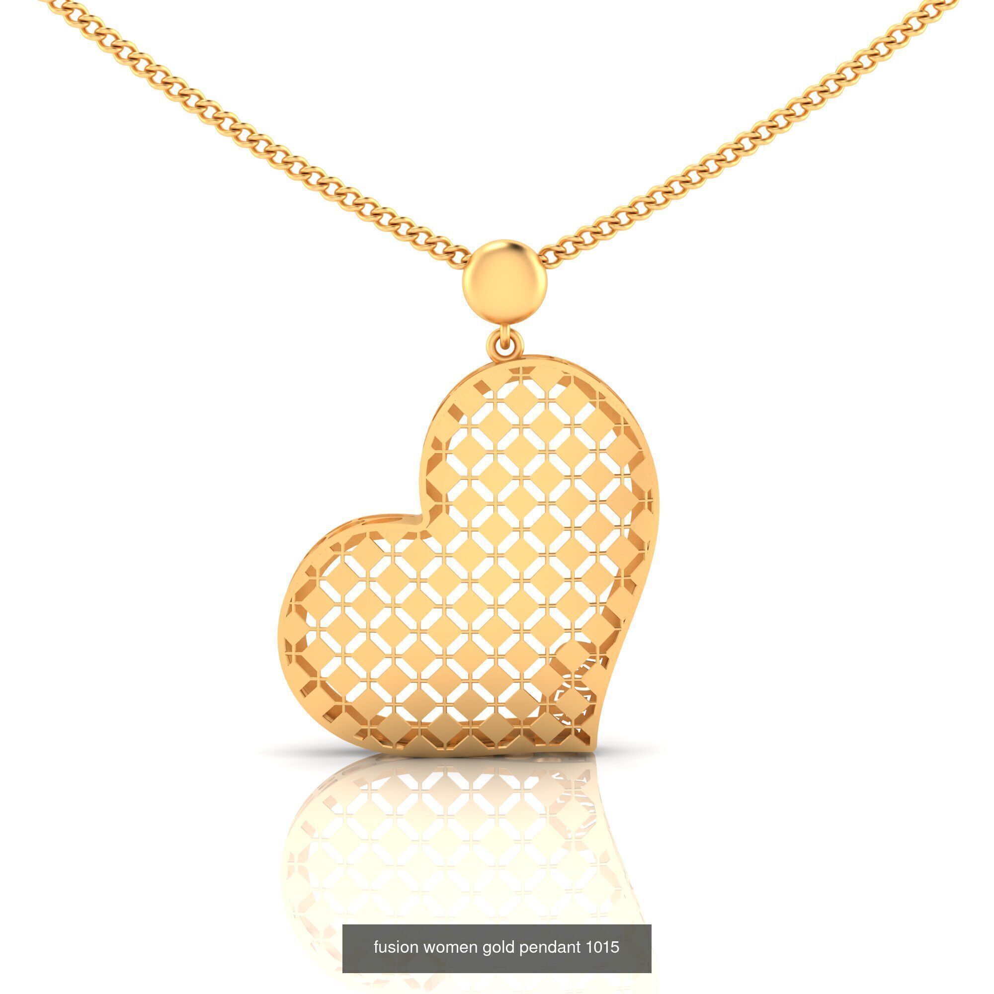 Pack of 32 gold fusion pendants for women 3D Model Collection_64