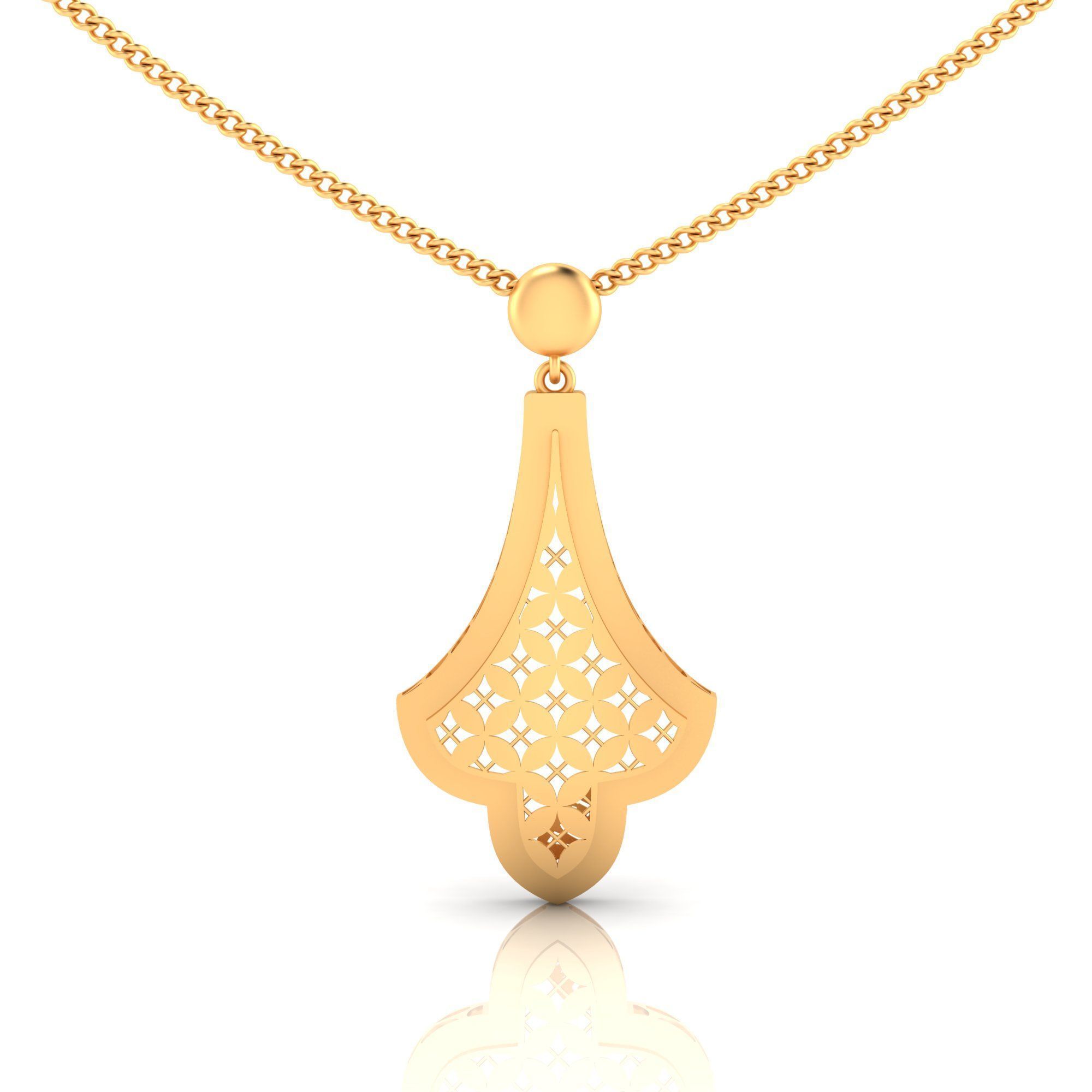 Pack of 32 gold fusion pendants for women 3D Model Collection_85