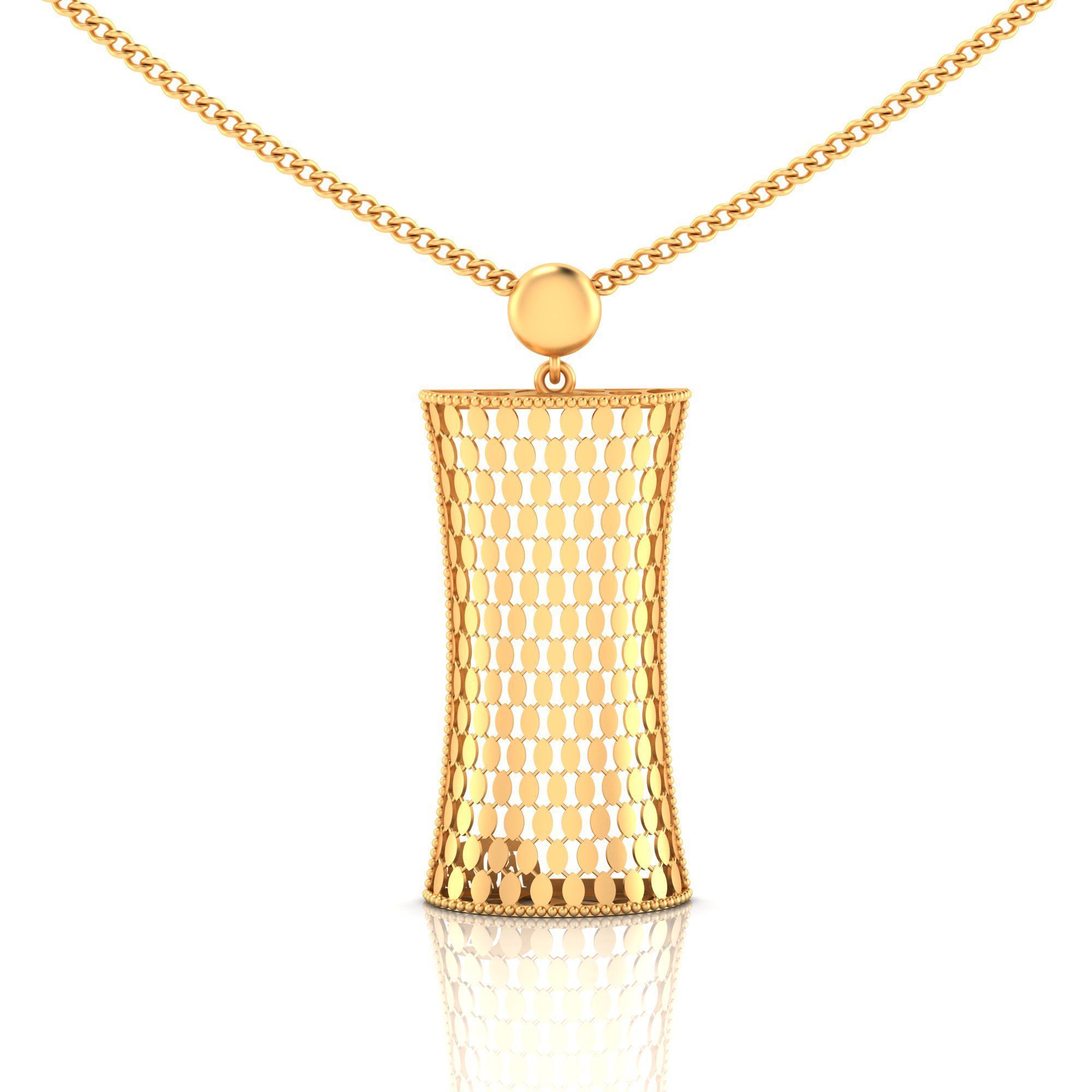 Pack of 32 gold fusion pendants for women 3D Model Collection_87