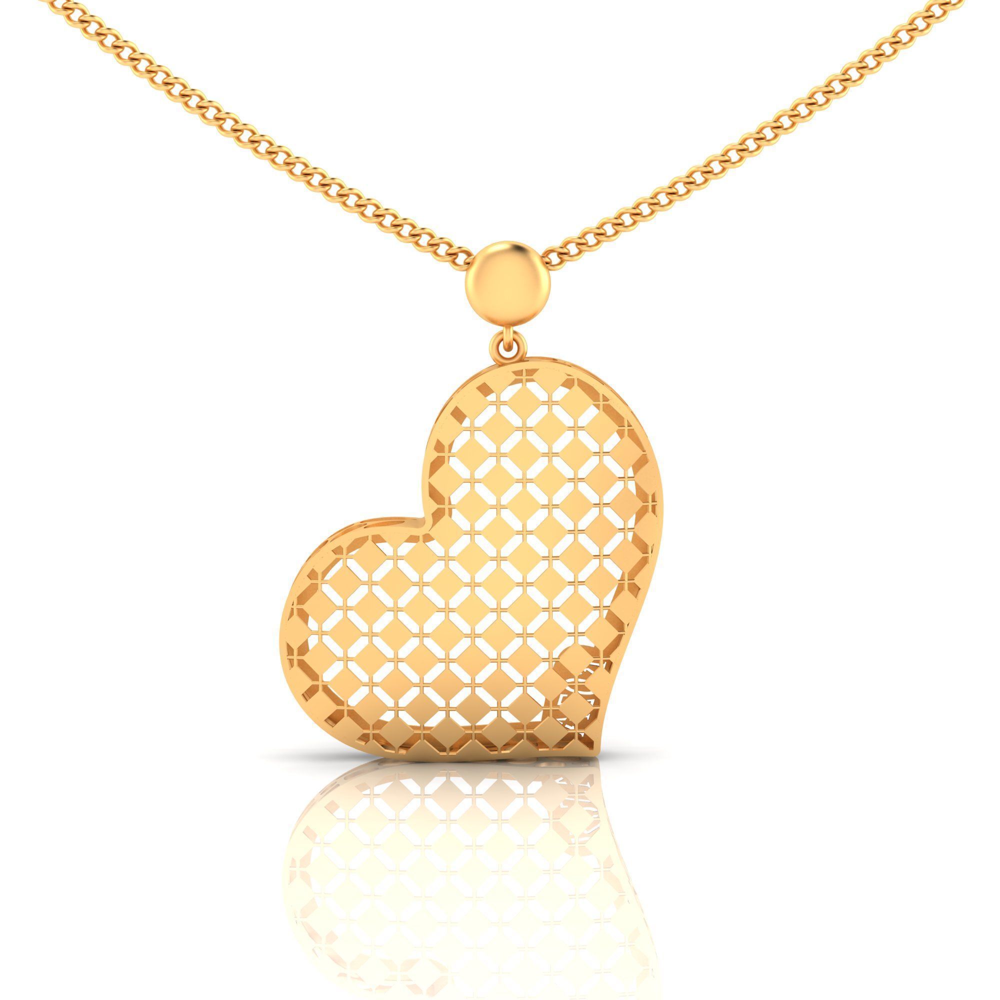 Pack of 32 gold fusion pendants for women 3D Model Collection_65