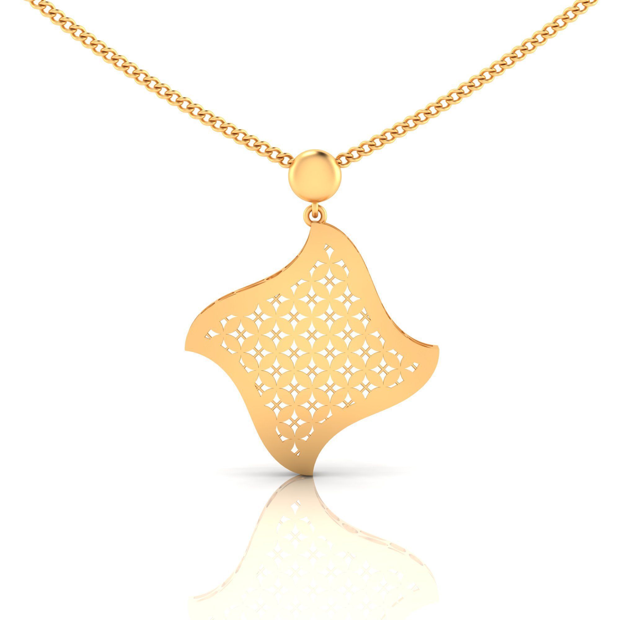 Pack of 32 gold fusion pendants for women 3D Model Collection_89