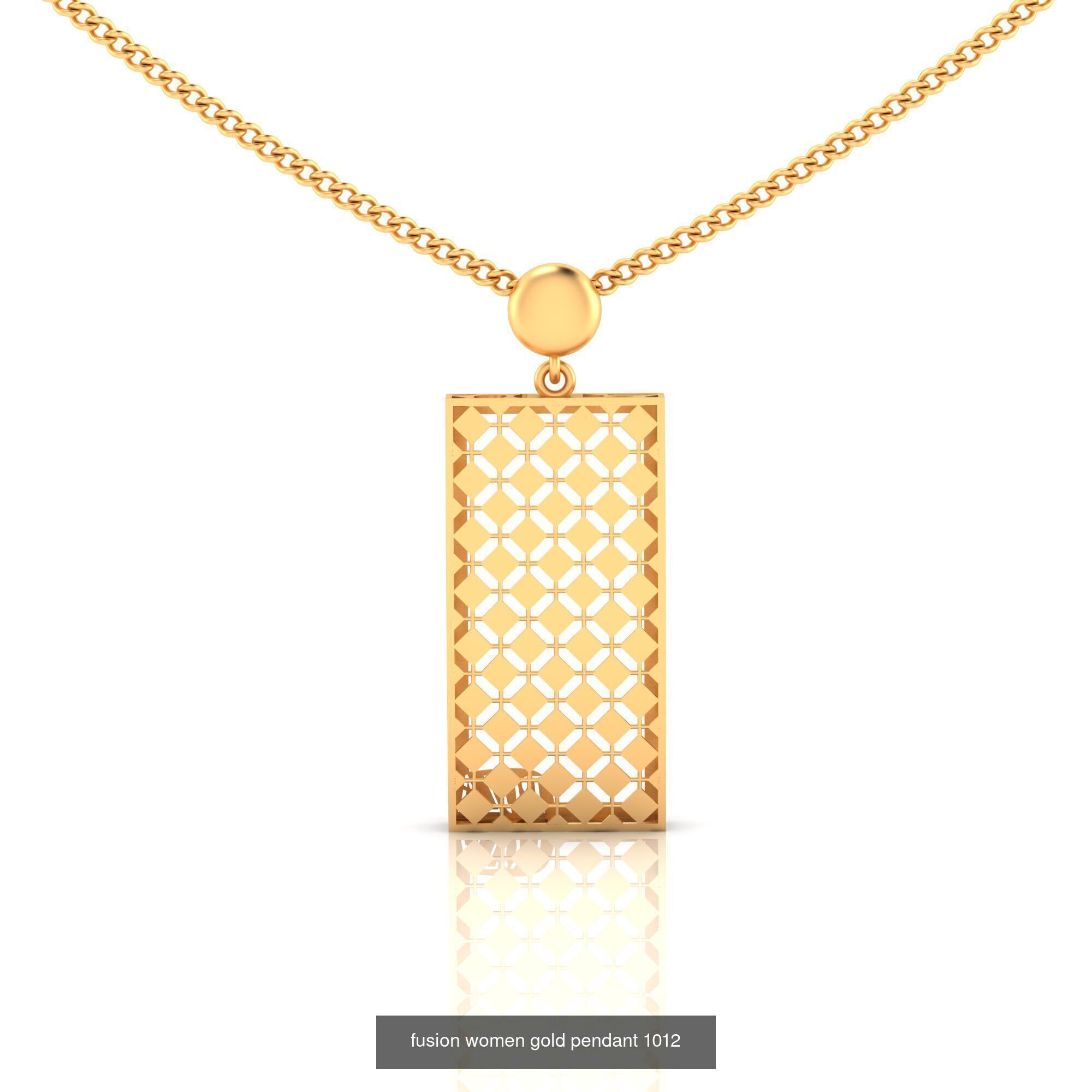 Pack of 32 gold fusion pendants for women 3D Model Collection_58